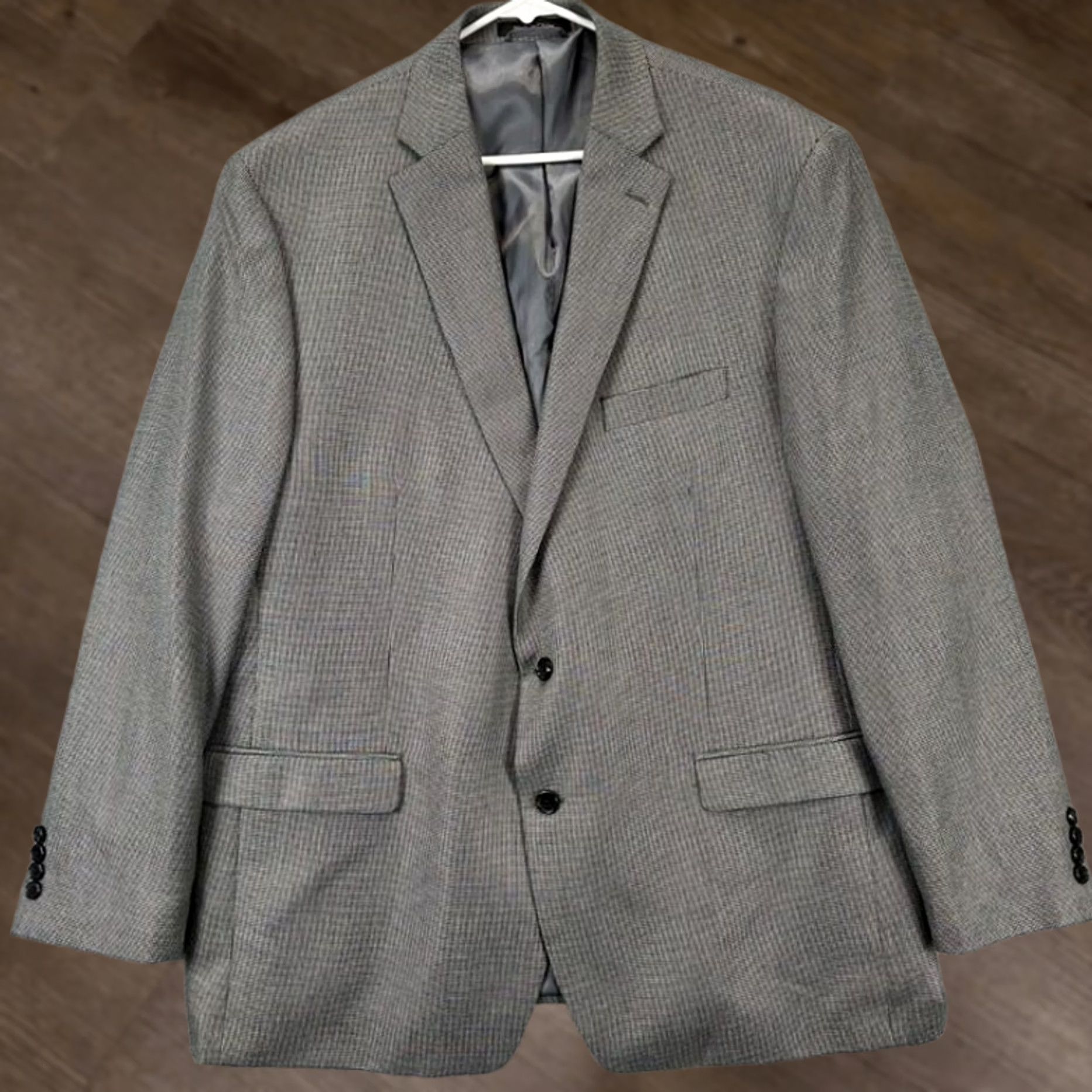 Ralph Lauren Lauren Ralph Lauren Blazer Mens 48L Grey Nailshead Tuxedo 2-Button Sport Coat Size 48R - 1 Thumbnail