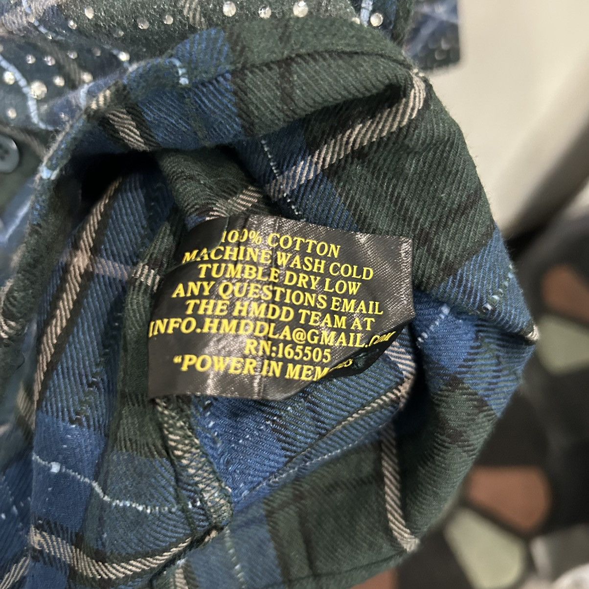 HMDD HMDD Disco Flannel Blue Green Size US M / EU 48-50 / 2 - 5 Thumbnail