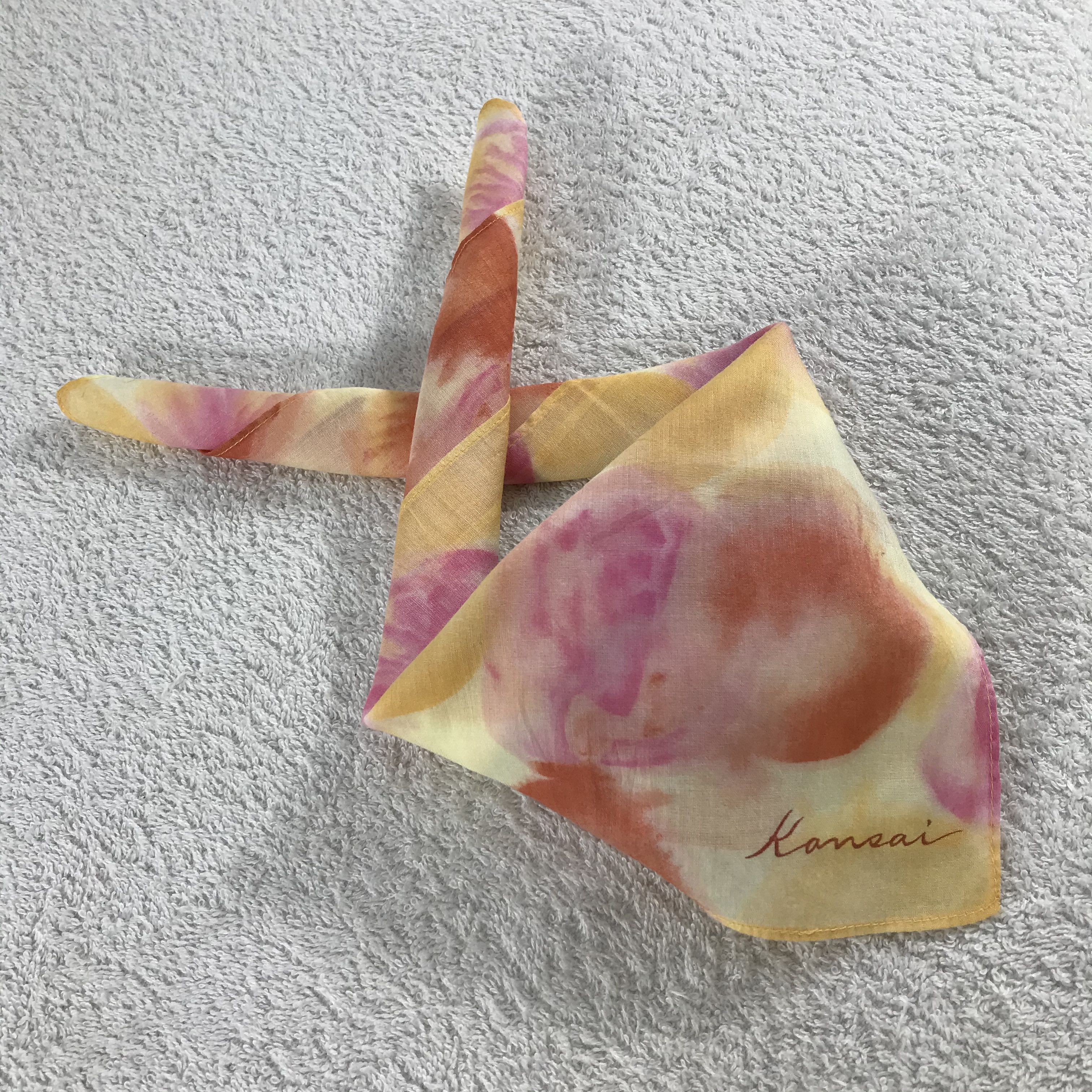 Kansai Yamamoto × Vintage Kansai Bandana / Handkerchief / Neckerchief - S199 Size ONE SIZE - 4 Thumbnail