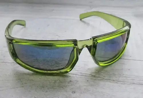Jewelry Green Color Sunglasses Hip Hop Grunge Y2K Yellow Size ONE SIZE - 2 Thumbnail