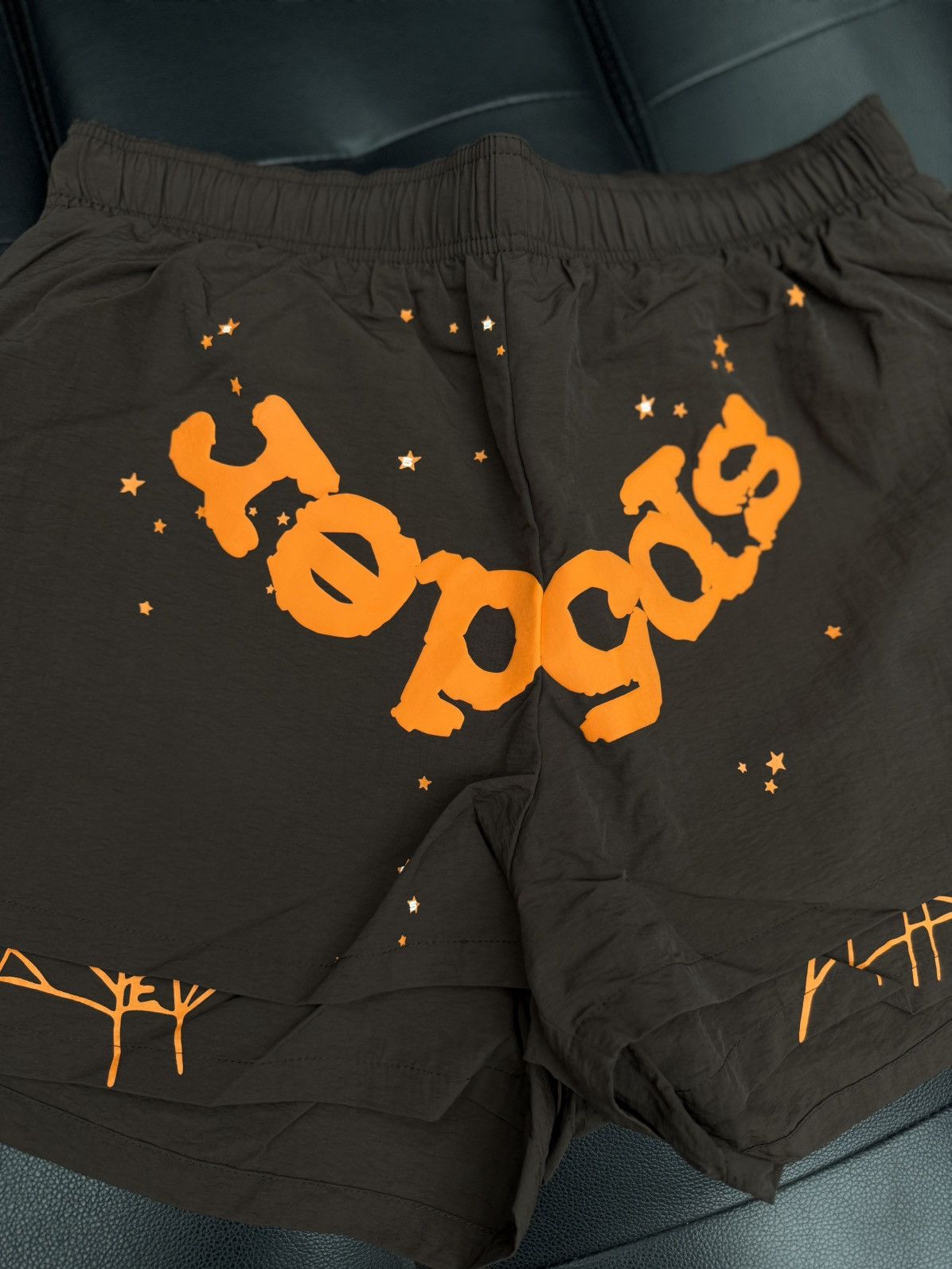 Sp5der Sp5der Double Layer WEB Shorts Size Large (NEW) Brown Size US 33 - 3 Thumbnail