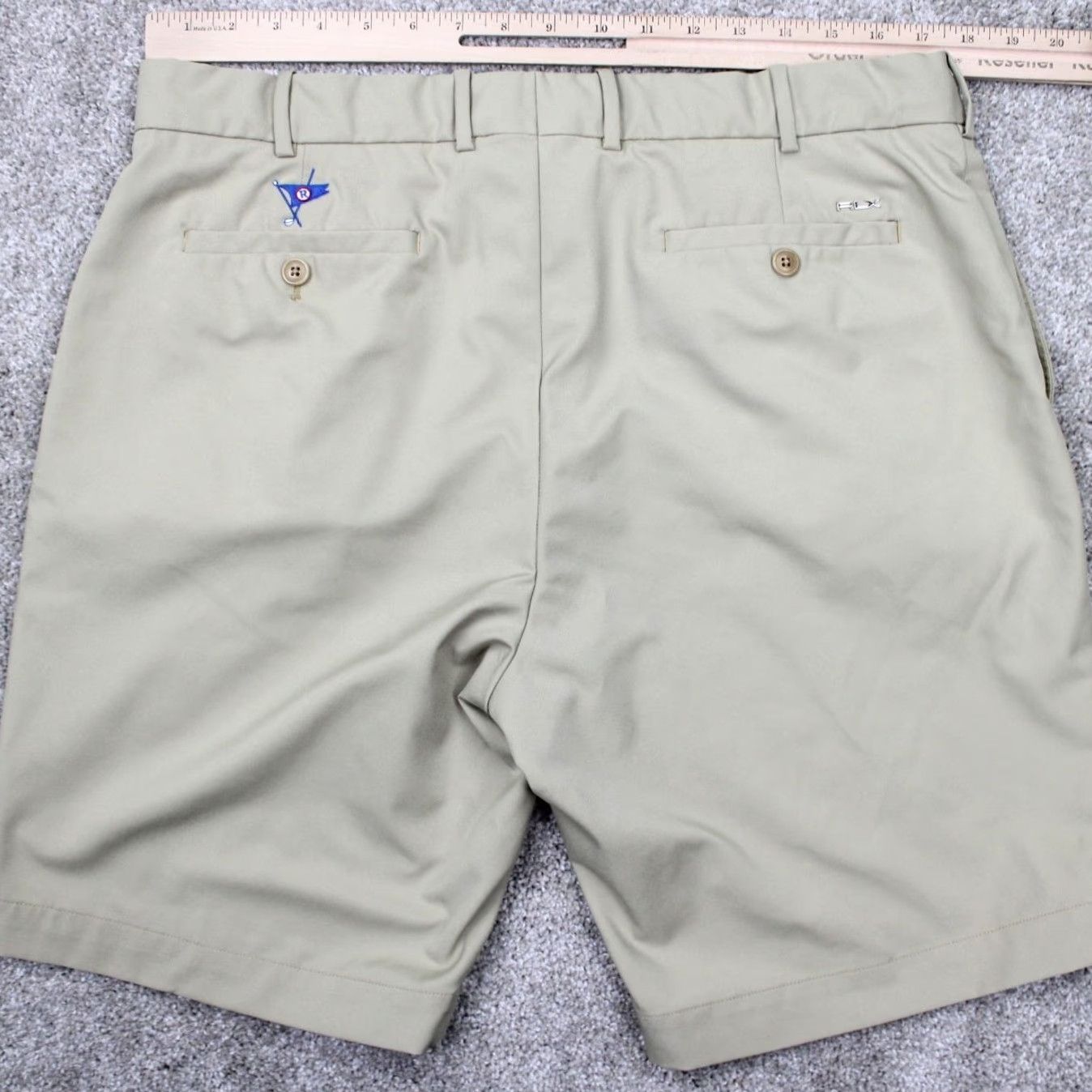 RLX Ralph Lauren RLX Ralph Lauren Shorts Mens 36 Beige Golf Polyester Flat Front 10" Inseam Size US 36 / EU 52 - 6 Thumbnail