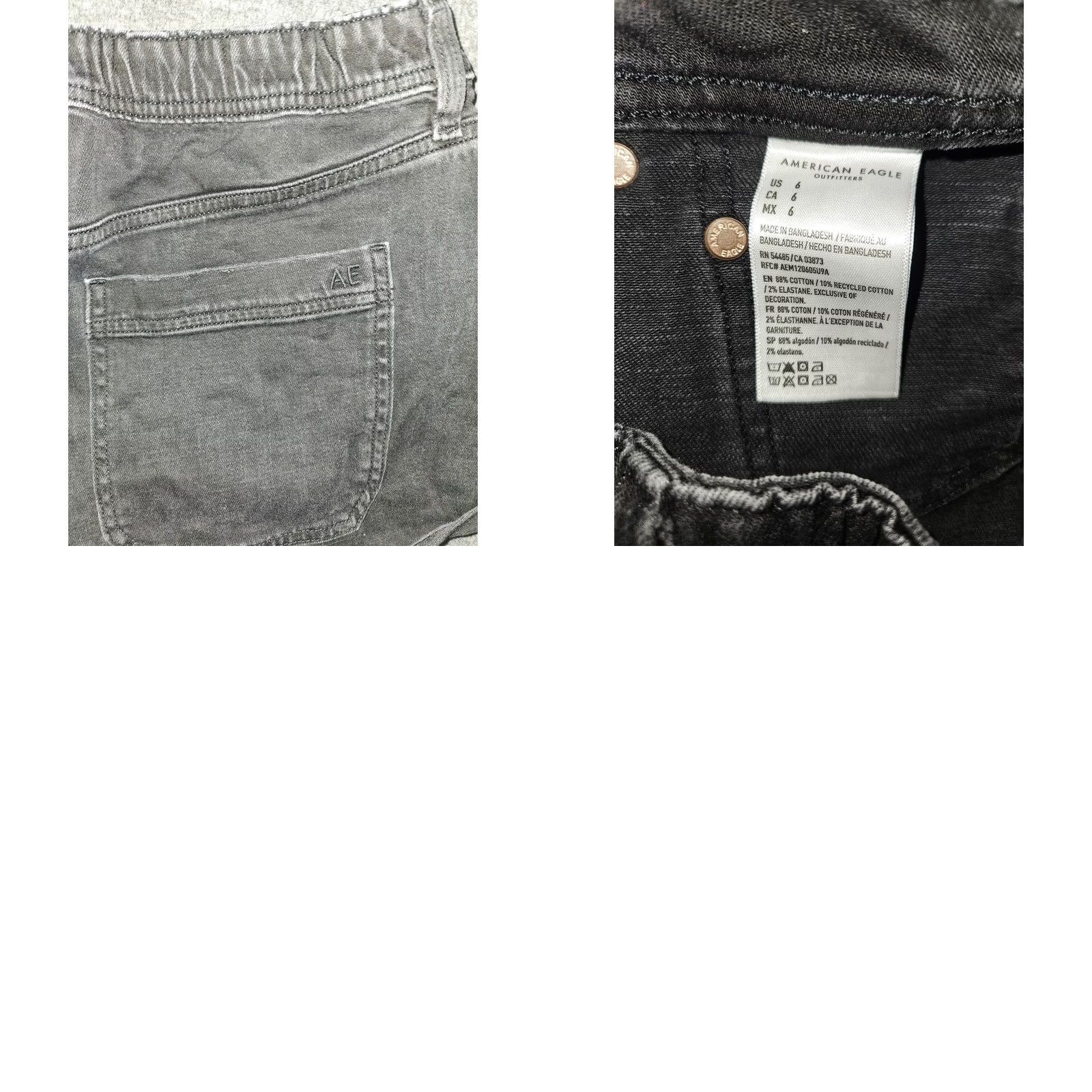 American Eagle Outfitters American Eagle Outfitters Shorts Womens 6 Black Denim Easy Shortie Stretch Cutoff Raw Hem Casual Comfortable Relaxed Fit Size 28" / US 6 / IT 42 - 8 Thumbnail