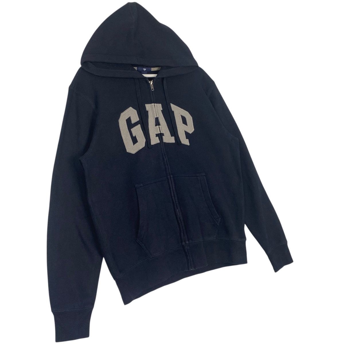 Other Vintage GAP Hoodie Full Zip Big Embroidered Black Size L Size US L / EU 52-54 / 3 - 3 Thumbnail