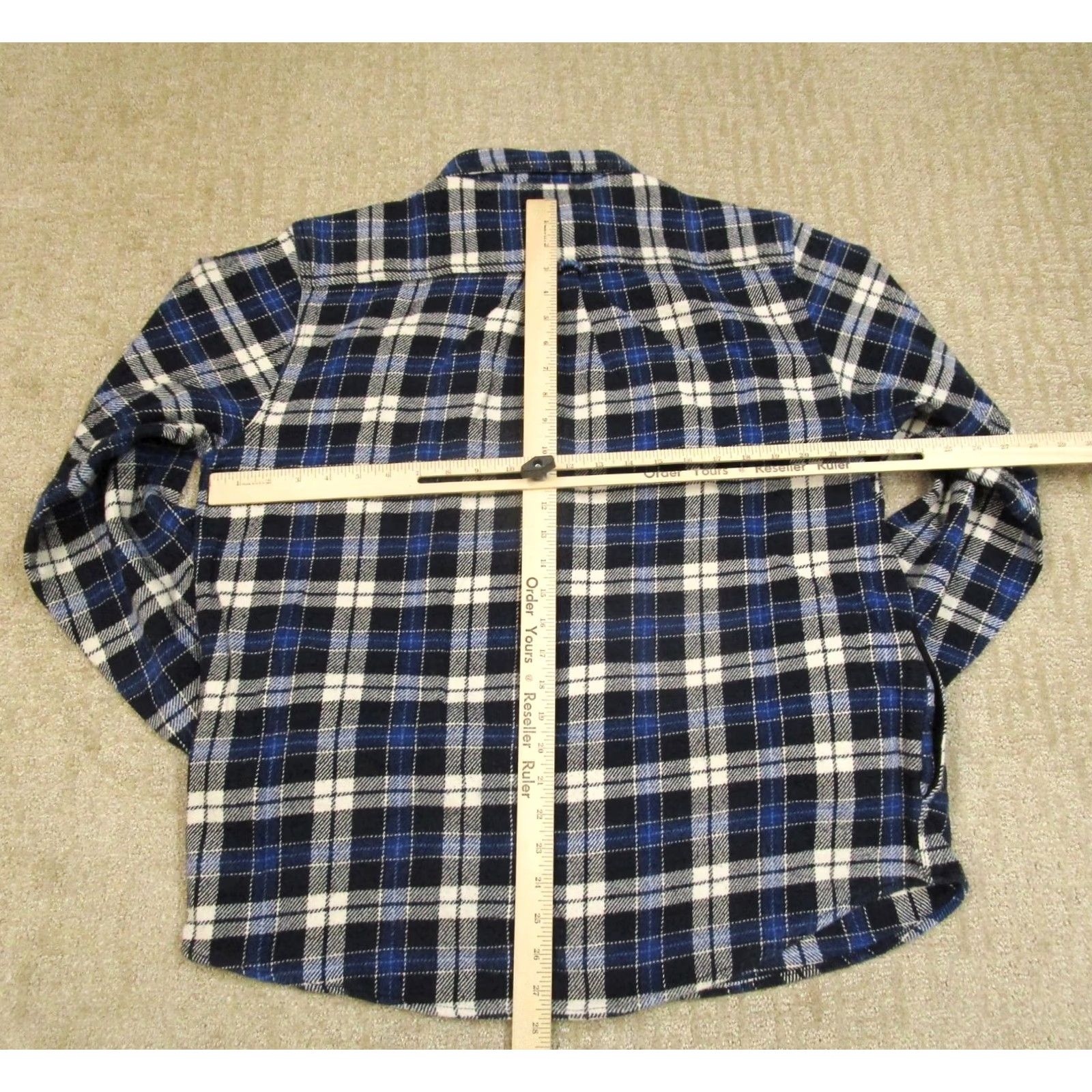 Orvis Orvis Shirt Men XL Blue Plaid Flannel Long Sleeve Button-Up Workwear Outdoor Heavyweight Regular (Blue) Mens Size US XL / EU 56 / 4 - 4 Thumbnail