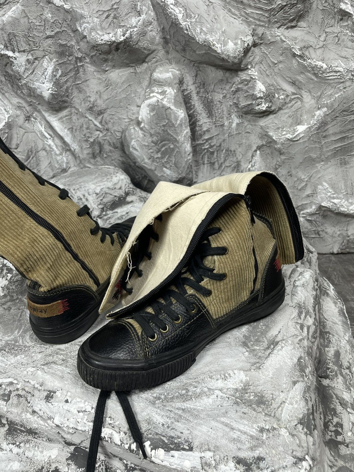 Hysteric Glamour × Japanese Brand 2000s Vintage Grunge Y2K High Dragon Logo Zip Shoes Size US 8 / IT 38 - 14 Thumbnail