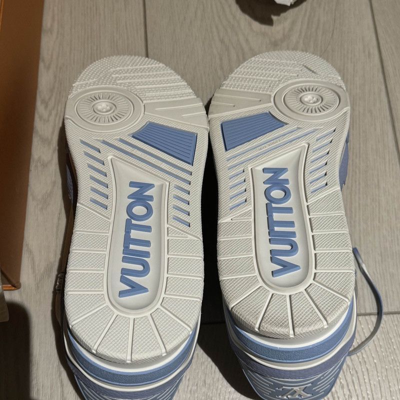 Louis Vuitton Louis Vuitton Trainer Low Top Sneakers in Blue -2508 Size US 9.5 / EU 42-43 - 4 Thumbnail