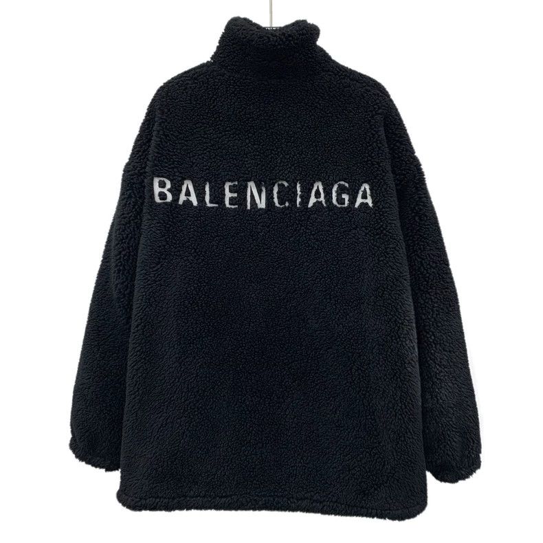 Balenciaga Balenciaga size 34 Black Logo Letter Embroidered Fleece Co Size XS / US 0-2 / IT 36-38 - 2 Thumbnail