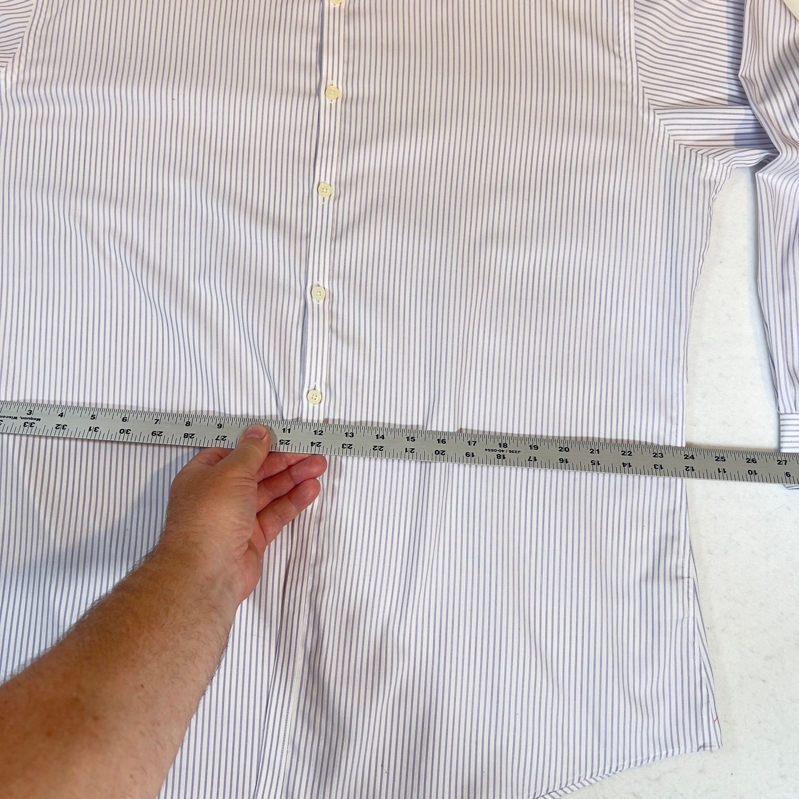 Other Jhane Barnes Button Dress Shirt Men's 18 34/35 Slim Fit Size US L / EU 52-54 / 3 - 9 Thumbnail