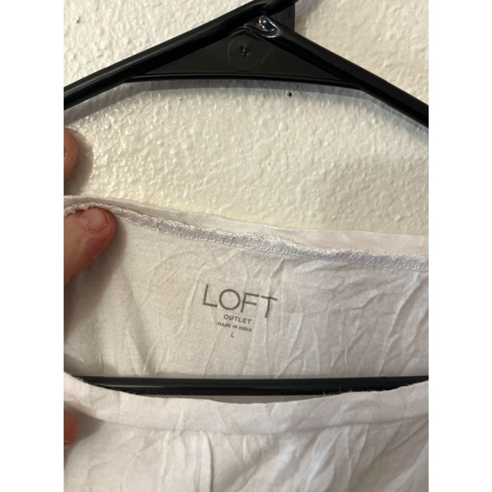Loft LOFT Outlet White Cheetah Print Long Sleeve T-Shirt Womens Large Casual Cotton Blend Size L / US 10 / IT 46 - 3 Thumbnail