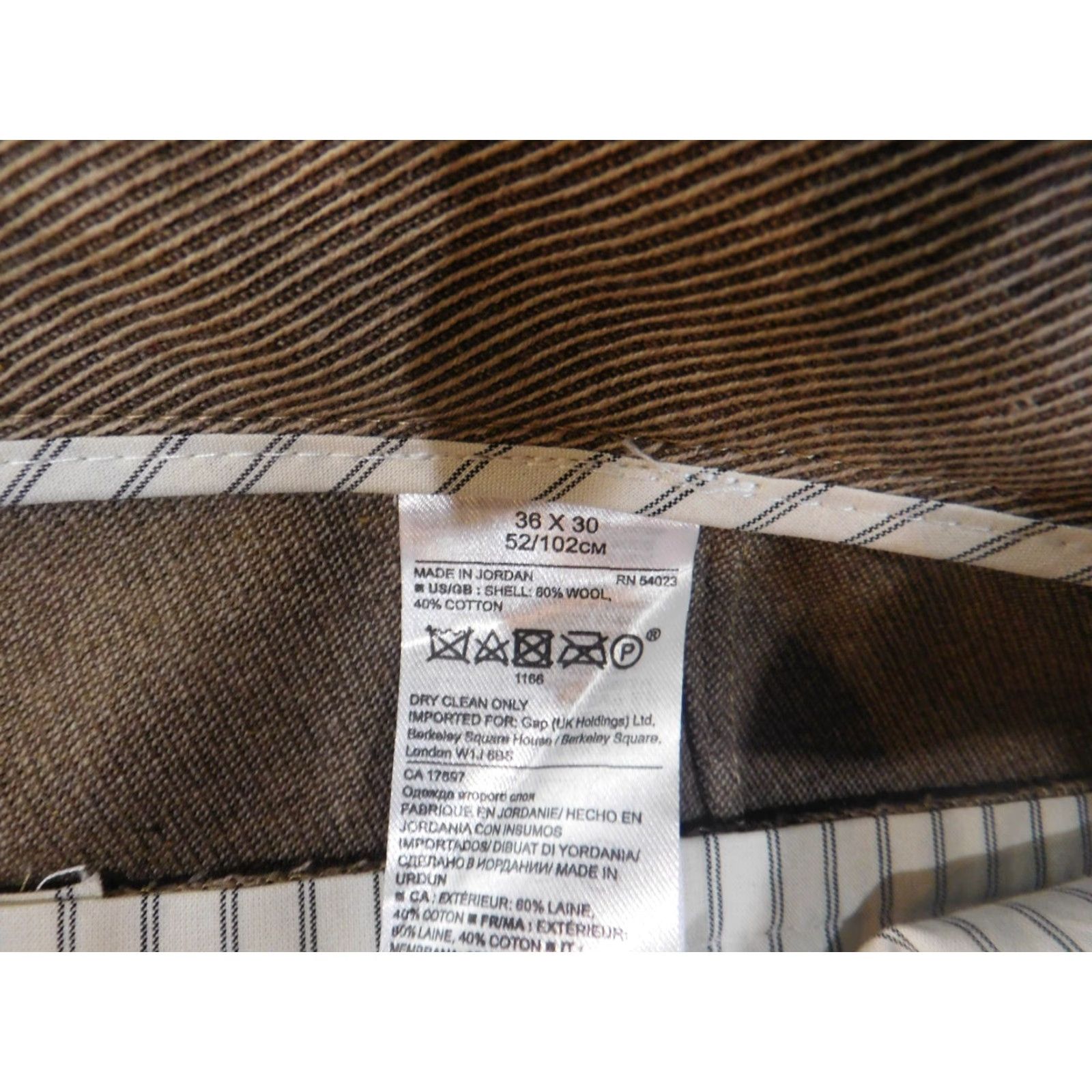 Banana Republic Banana Republic Pants Women 36 Straight Chino Brown Wool Cotton 30 Inseam Regular Rise Mid 8.5-10.5 Zipper Stretch American Vintage: No Size 25" / US 0 / IT 36 - 5 Thumbnail