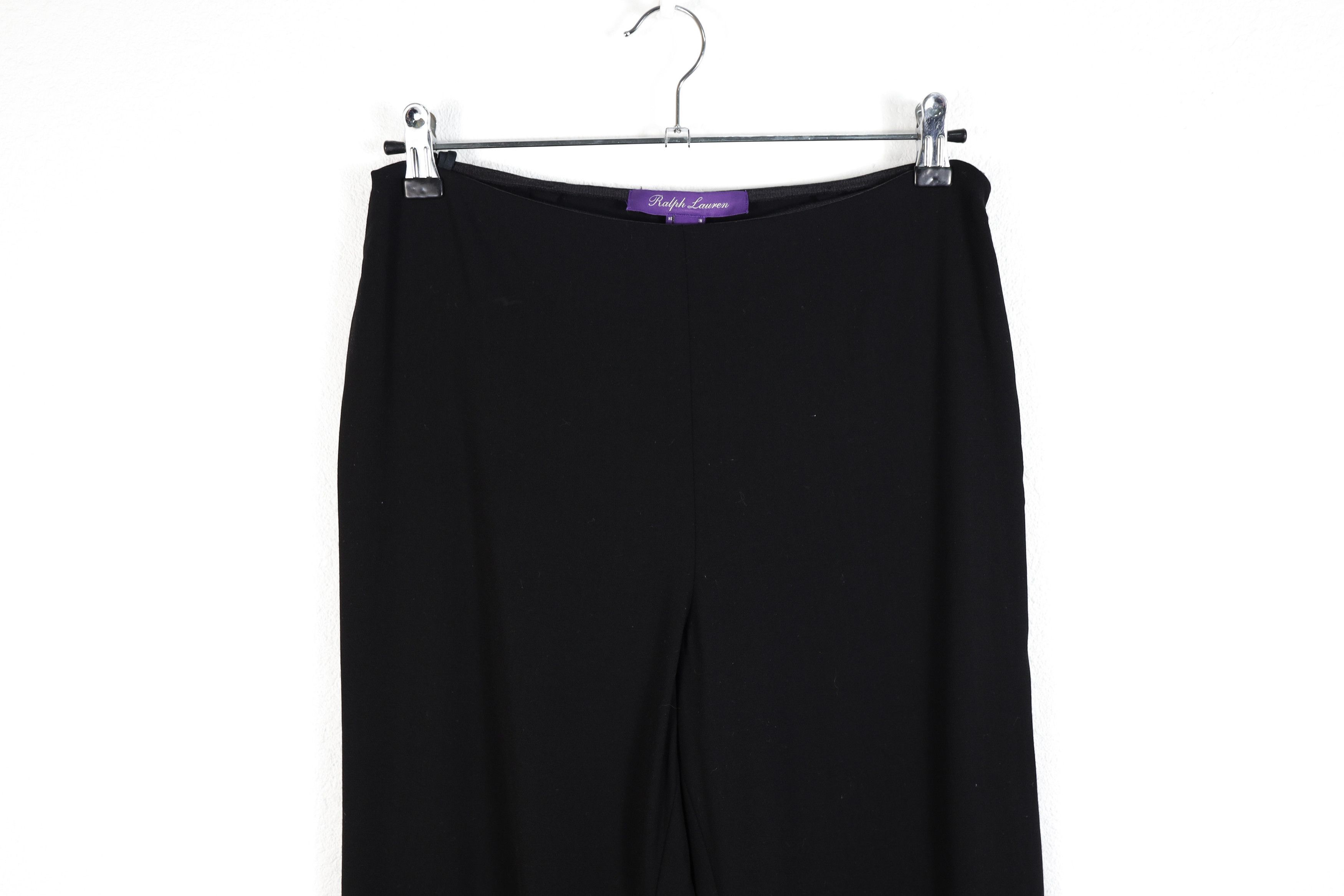 Polo Ralph Lauren × Ralph Lauren Purple Label Womens Ralph Lauren Purple Label Black Wool Pants Trousers Size 32" / US 10 / IT 46 - 2 Thumbnail