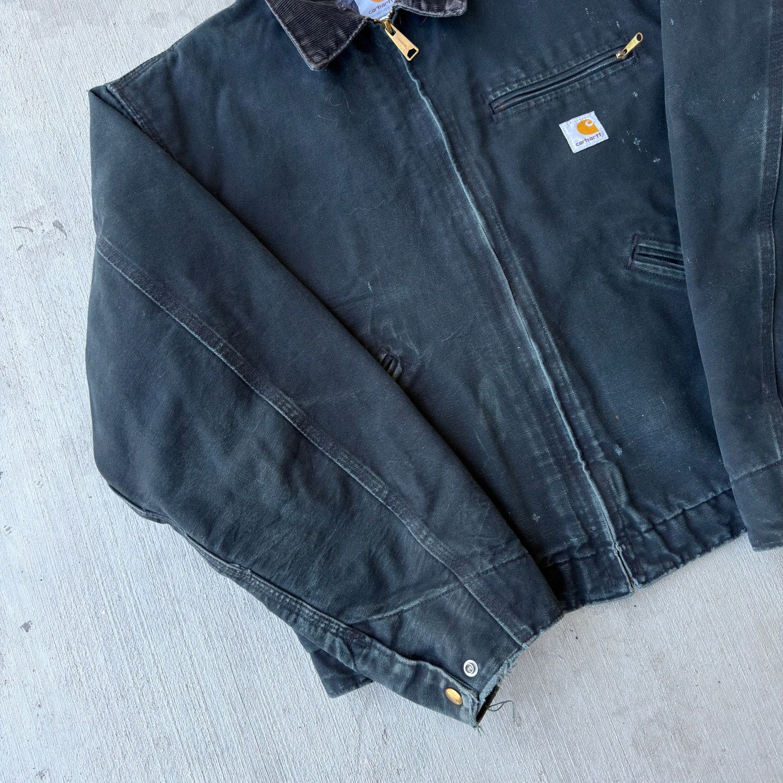 Carhartt × Vintage Carhartt J01 black Detroit work wear jacket Size US L / EU 52-54 / 3 - 2 Thumbnail