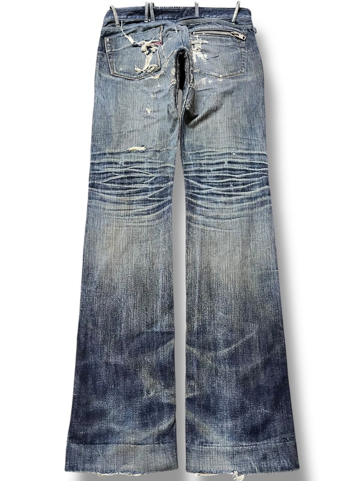 Mackintosh × Paul Smith Vintage Paul Smith Bondage Punk Ripped Whiskers Denim Size US 32 / EU 48 - 6 Thumbnail