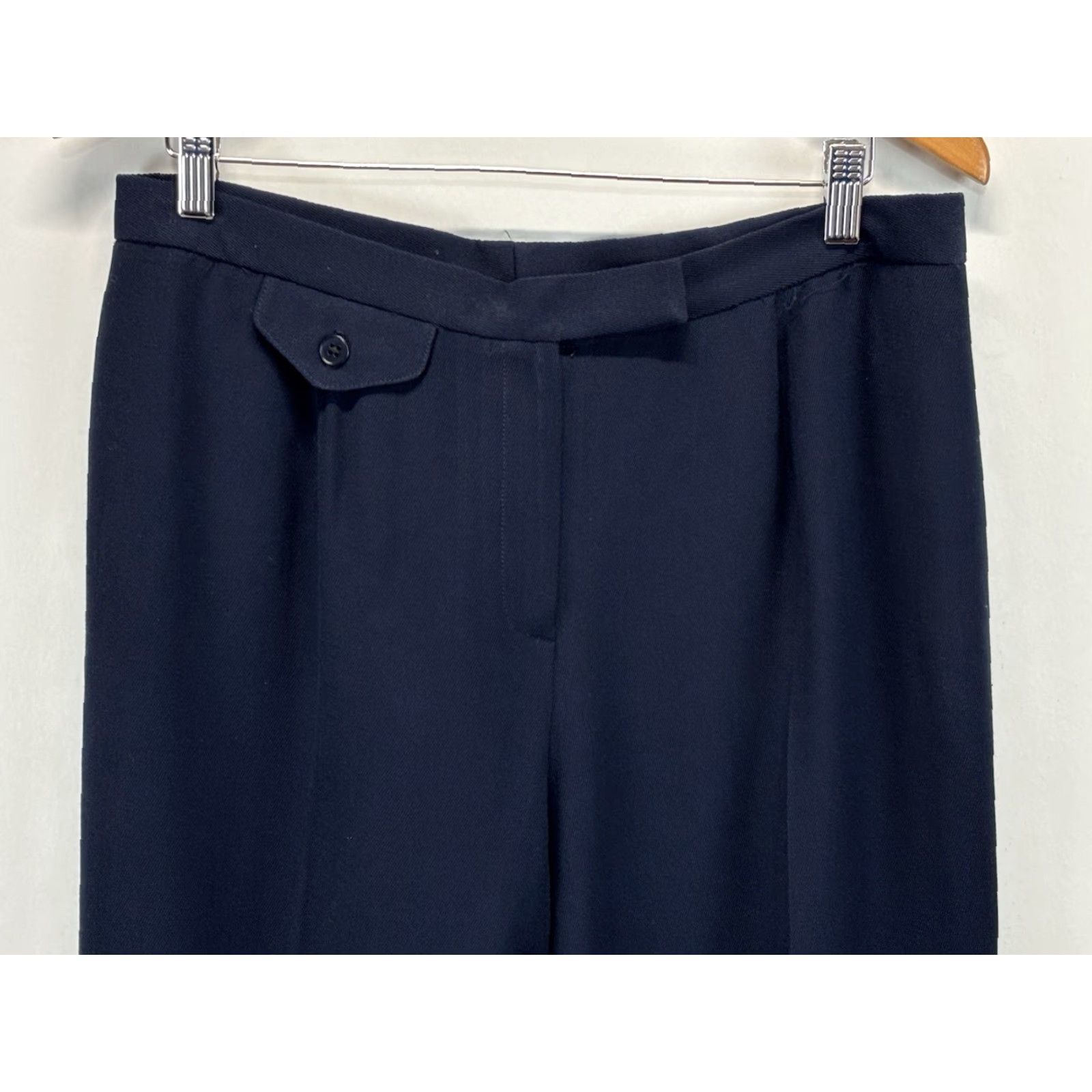 Ralph Lauren VINTAGE Lauren Ralph Lauren Wide Leg Pants Women’s 14W Plus Navy Worsted Wool Lined USA Size 36" / US 14 / IT 50 - 2 Thumbnail