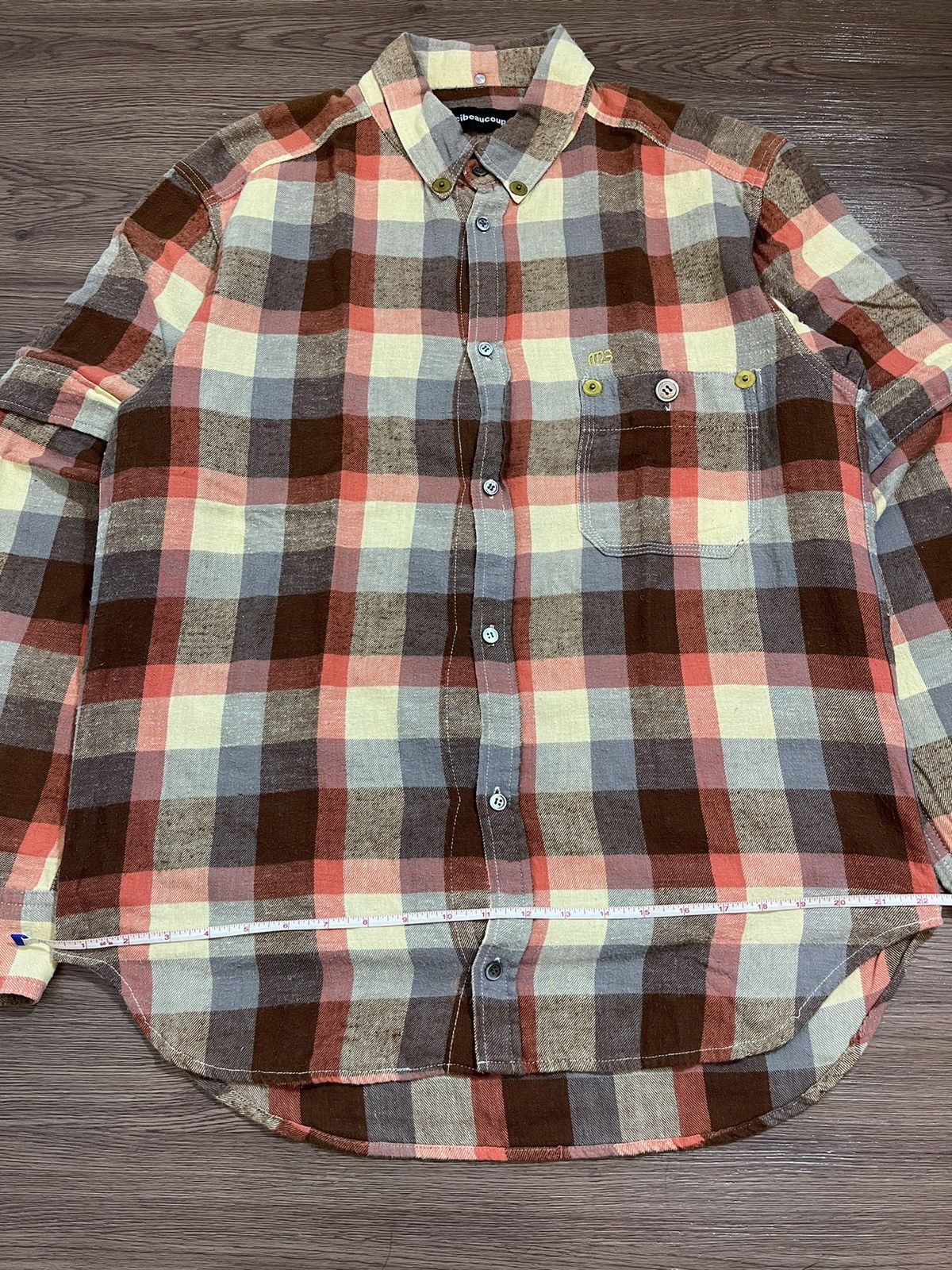 mercibeaucoup Issey Miyake by Mercibeaucoup Double Sleeve Flannel Shirt Size US L / EU 52-54 / 3 - 18 Thumbnail