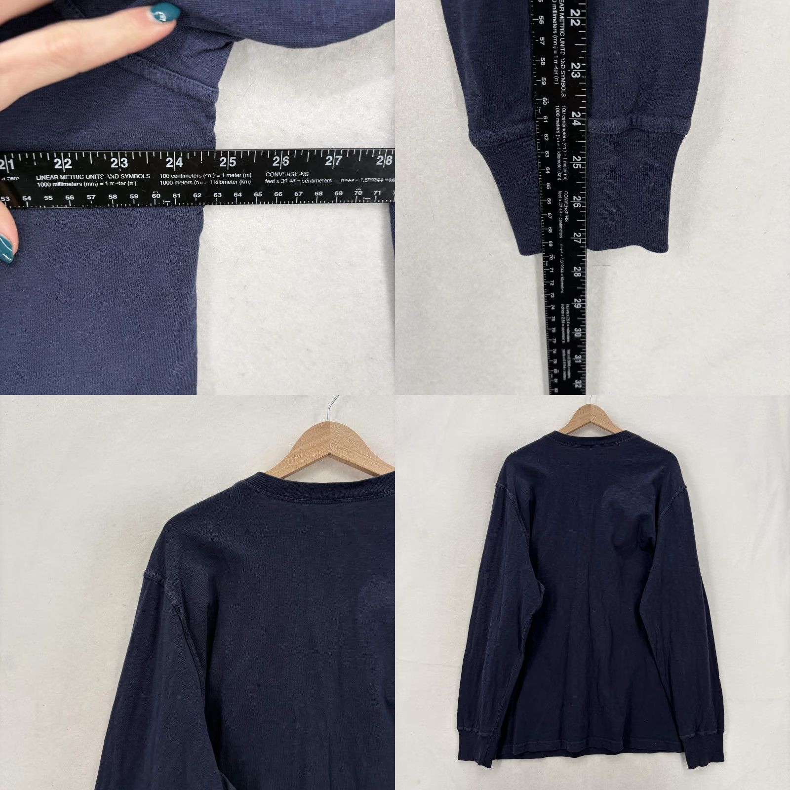 Vintage American Giant Shirt Mens 2XL Blue Cotton Long Sleeve Henley Made USA Casual Size US XXL / EU 58 / 5 - 8 Thumbnail