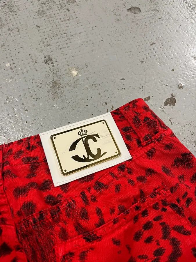 Just Cavalli SS2009 Cavalli Red & Black Leopard Pants Size 27" / US 4 / IT 40 - 9 Thumbnail