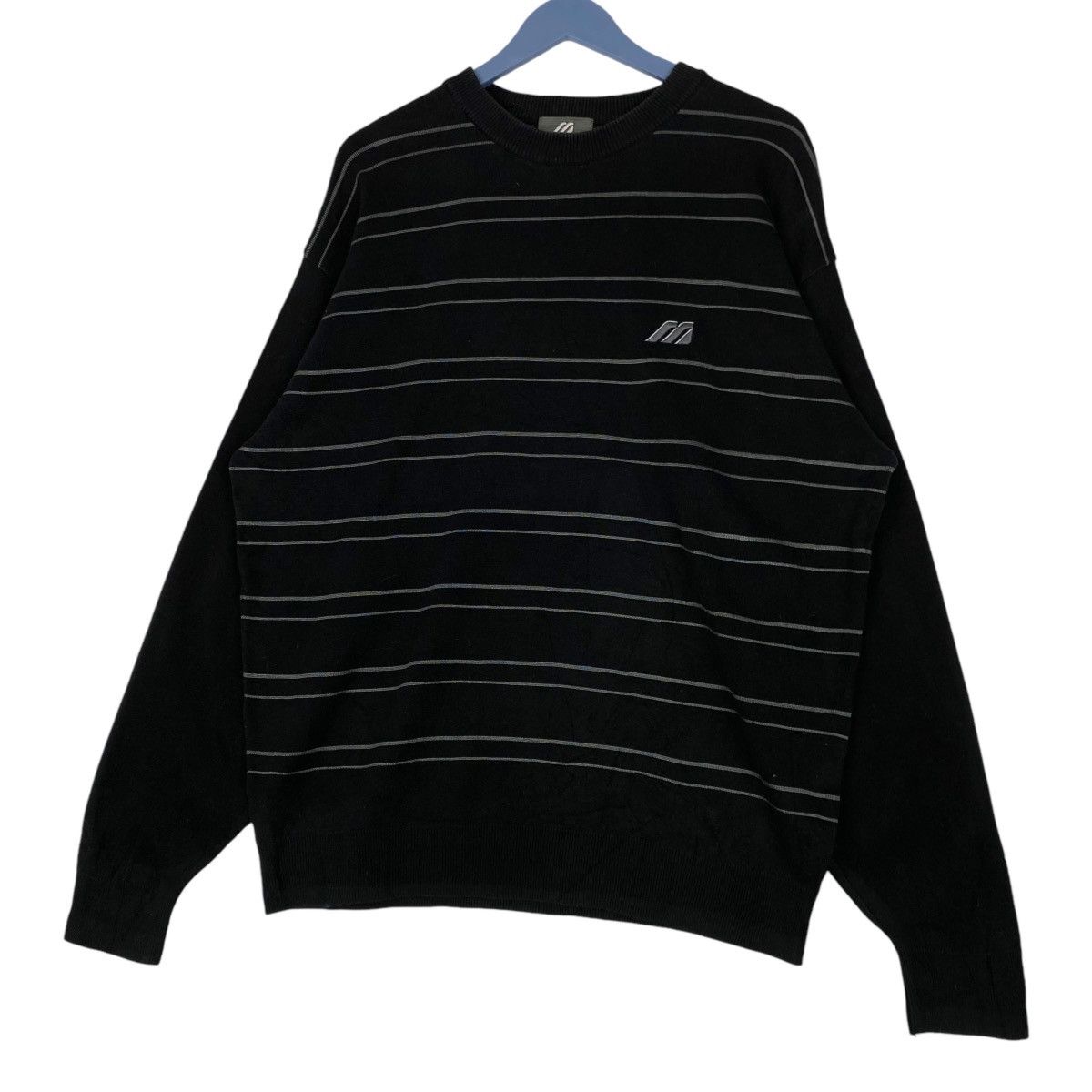 Mizuno × Vintage Vintage Mizuno Crewneck Sweatshirt Black Pullover Size US XL / EU 56 / 4 - 2 Thumbnail