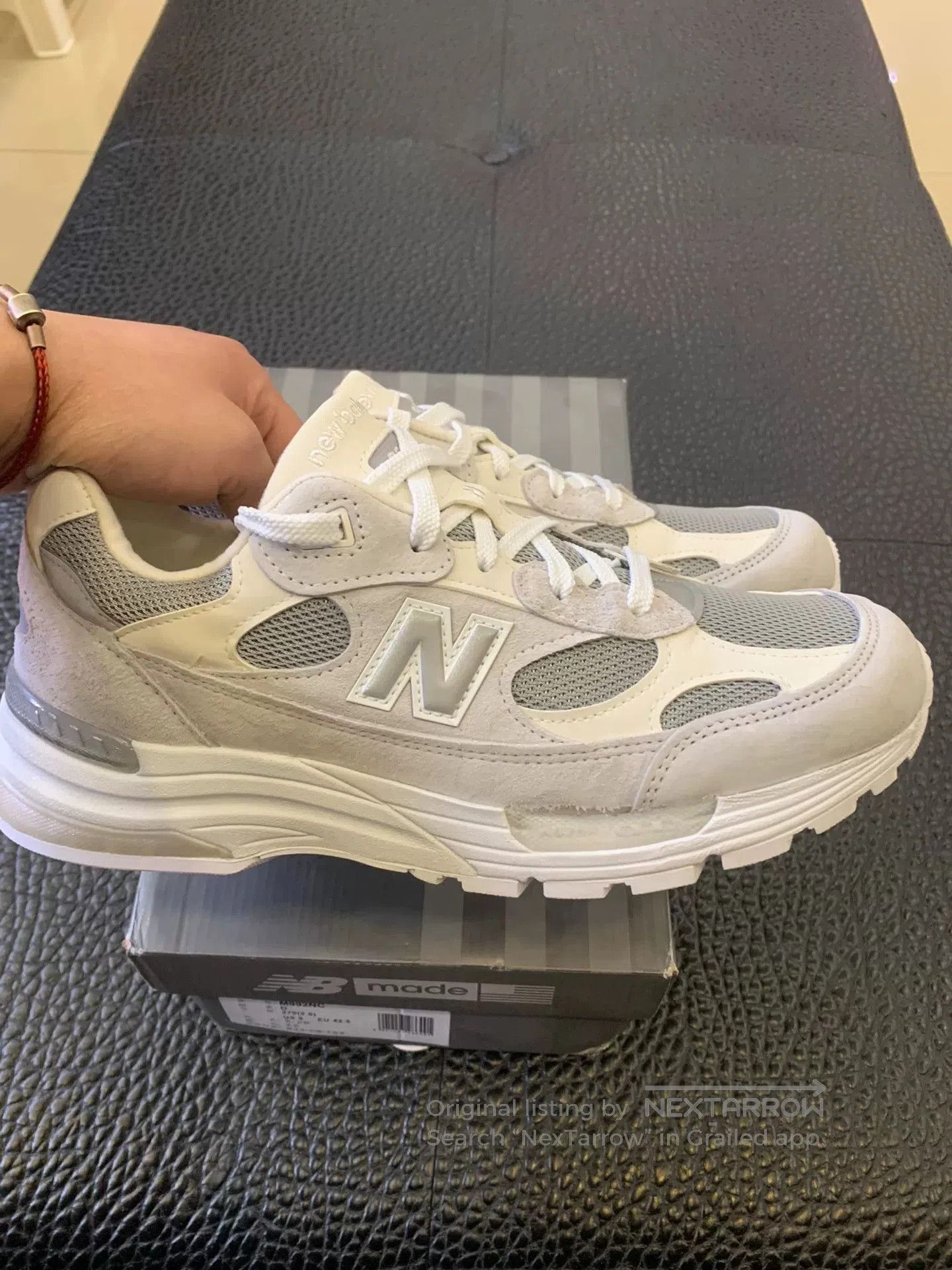 New Balance New Balance NB 992 Unisex White Running Shoes. Size US 9 / EU 42 - 2 Thumbnail