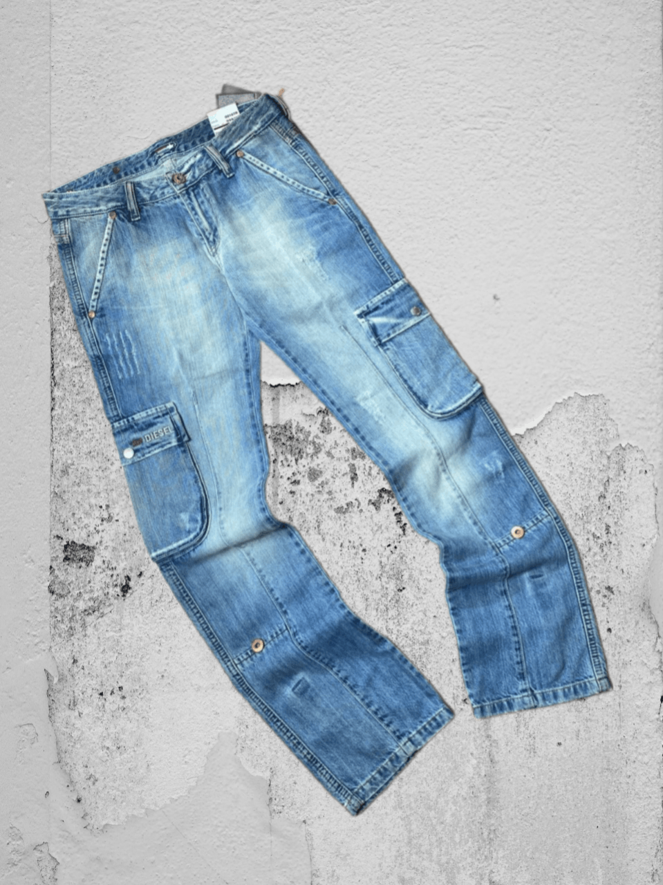 Diesel Vintage Diesel style distressed multi pocked cargo pants Size US 26 / EU 42 - 1 Thumbnail