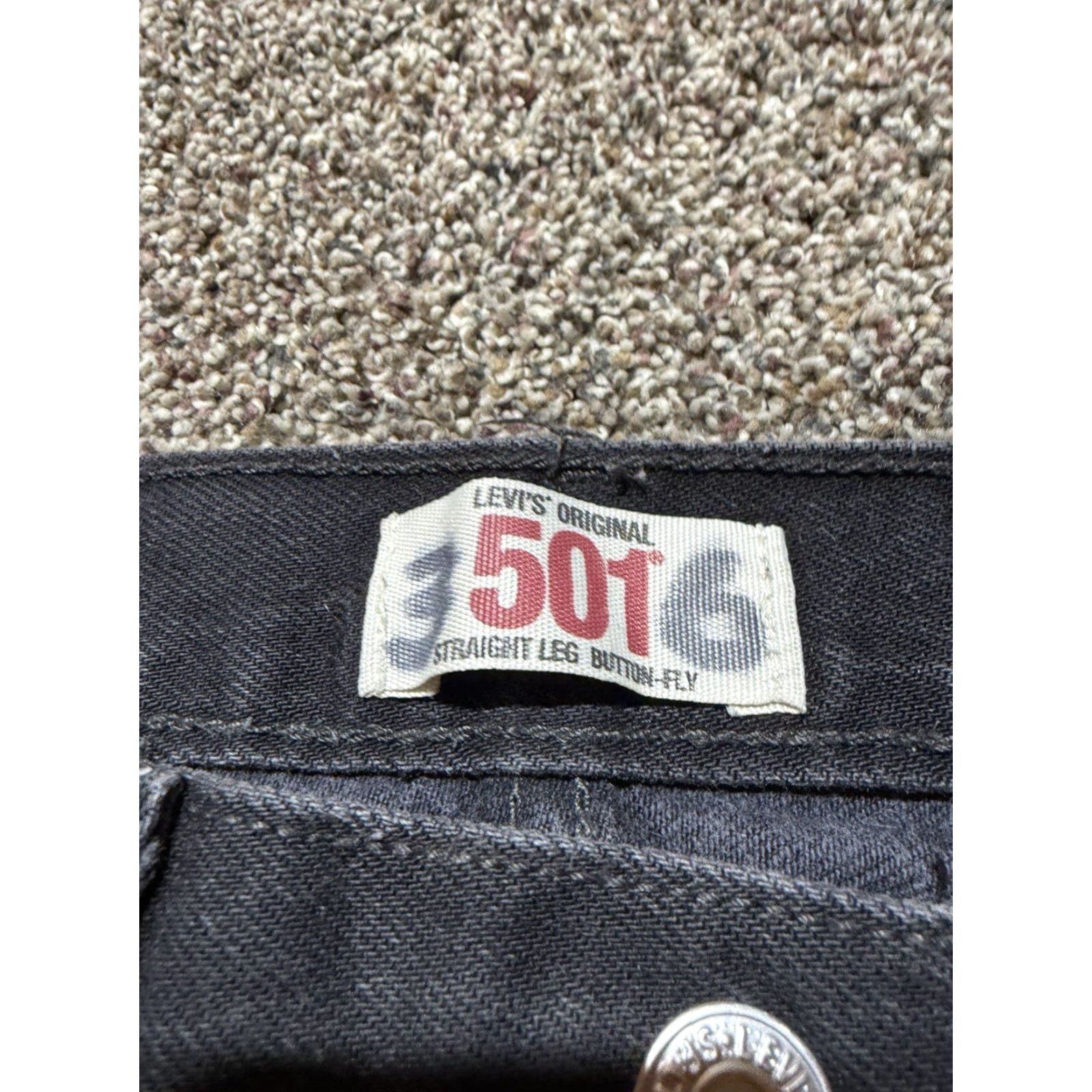 Levi's Vintage Levi’s 501 Jeans Men's Size 32 Black Denim 32X34 Button Fly Mid Rise 5-Pocket Straight Regular Vol 501 Series United States Jeans Mens Size US 32 / EU 48 - 3 Thumbnail