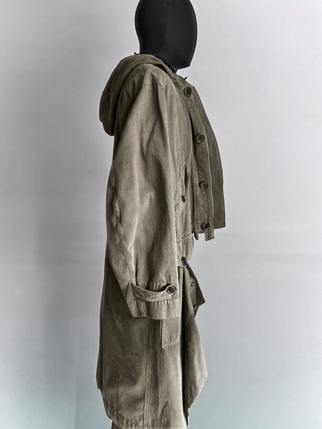 image of Dries Van Noten Runway Archive Fall 2016 Parka in Kaki, Men's (Size Large)
