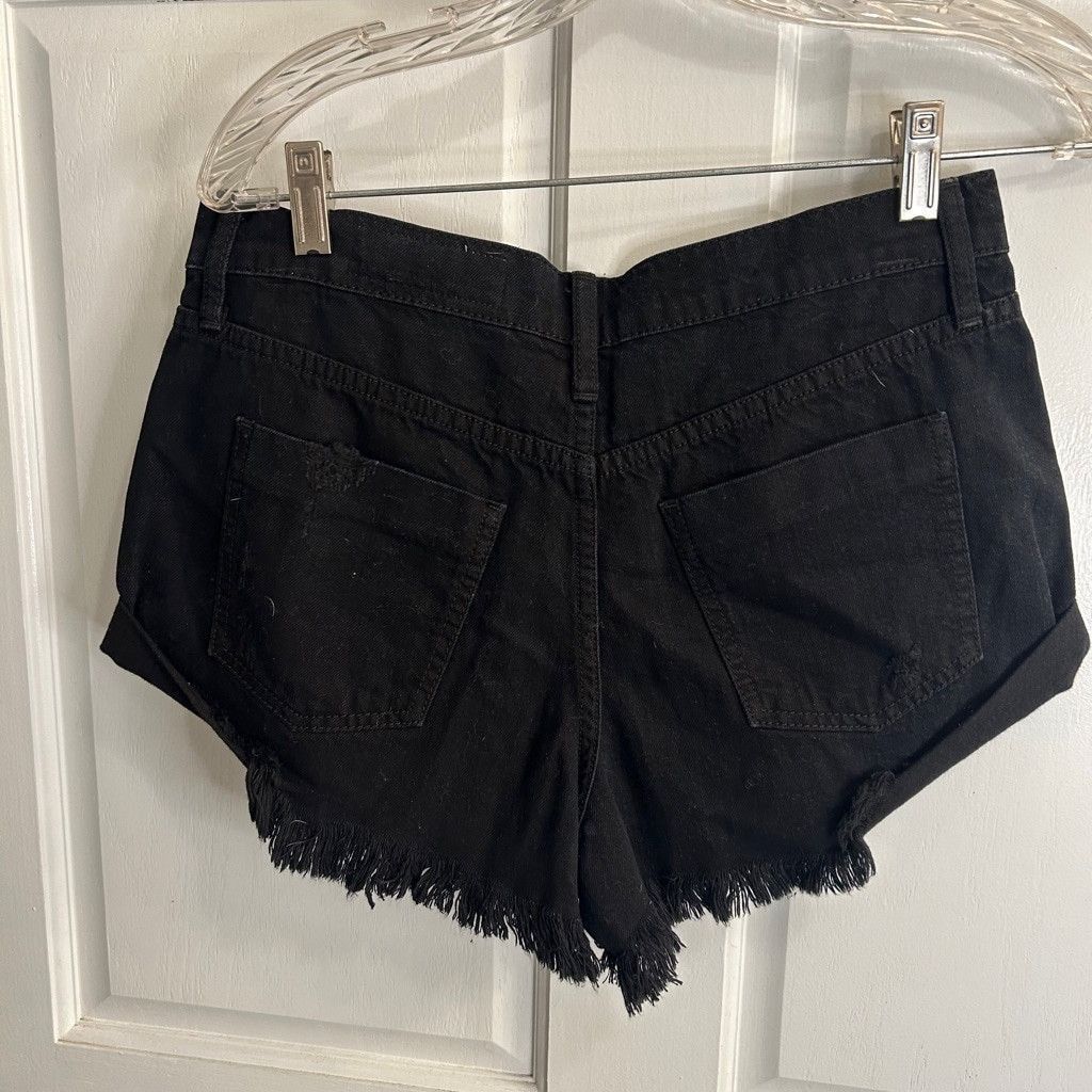Pistola Women's Pistola Denim Shorts Size 27 Black Size 27" / US 4 / IT 40 - 2 Thumbnail