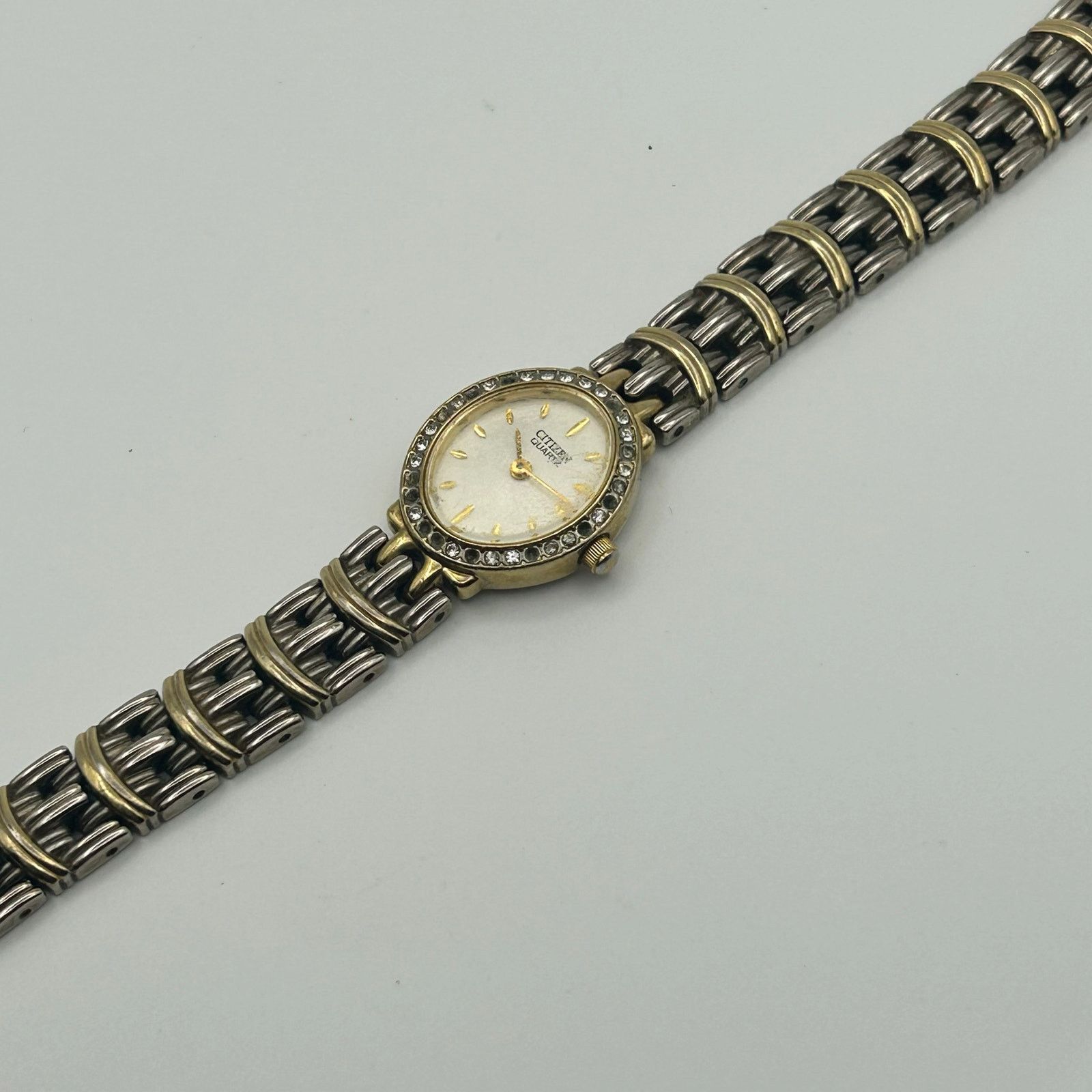 Citizen Vintage Citizen TwoTone Stainless-Steel Crystal Bezel Watch Size ONE SIZE - 4 Thumbnail
