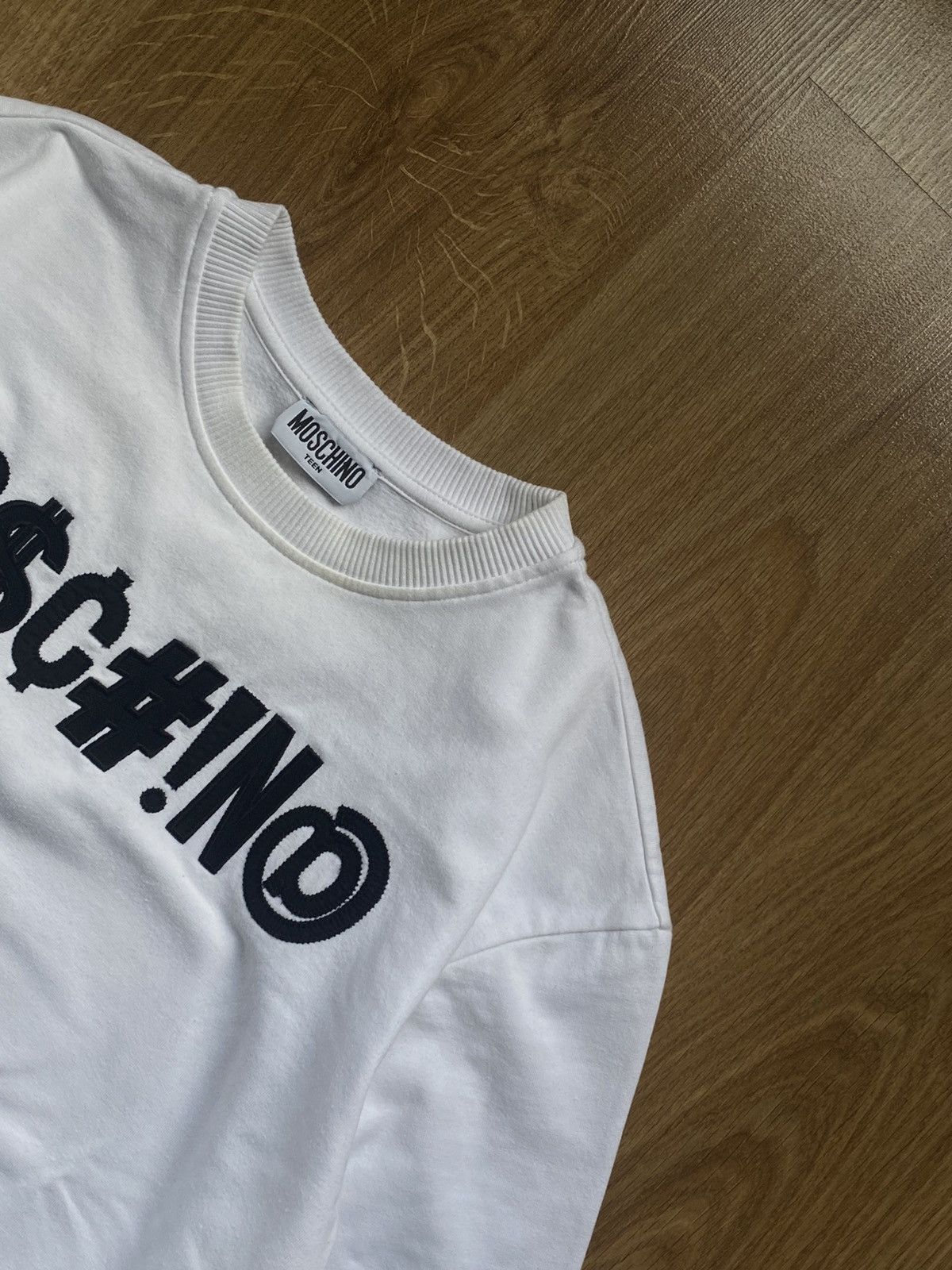 Moschino Moschino White Sweatshirt Pullover Jumper Hoodie Size S Size S / US 4 / IT 40 - 3 Thumbnail