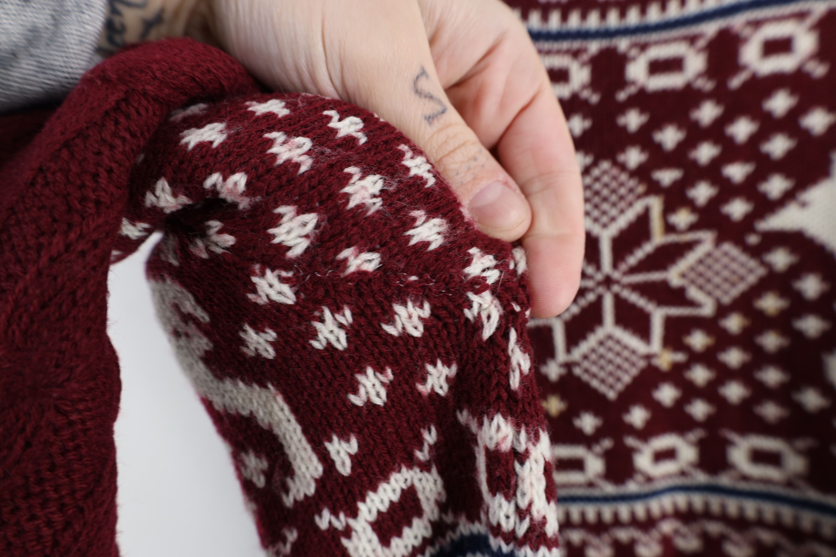 Vintage Vintage 70s Streetwear Fair Isle Reindeer Cable Knit Sweater Size US M / EU 48-50 / 2 - 7 Thumbnail