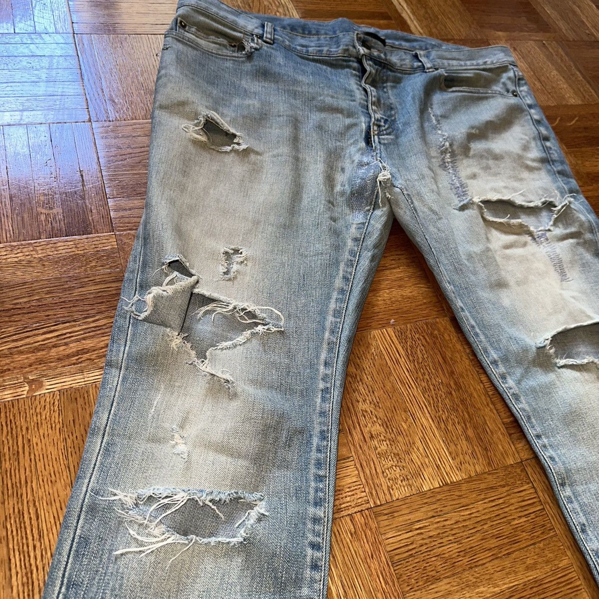 Saint Laurent Paris Saint Laurent Paris Crash Jeans sz 33 Size US 33 - 4 Thumbnail