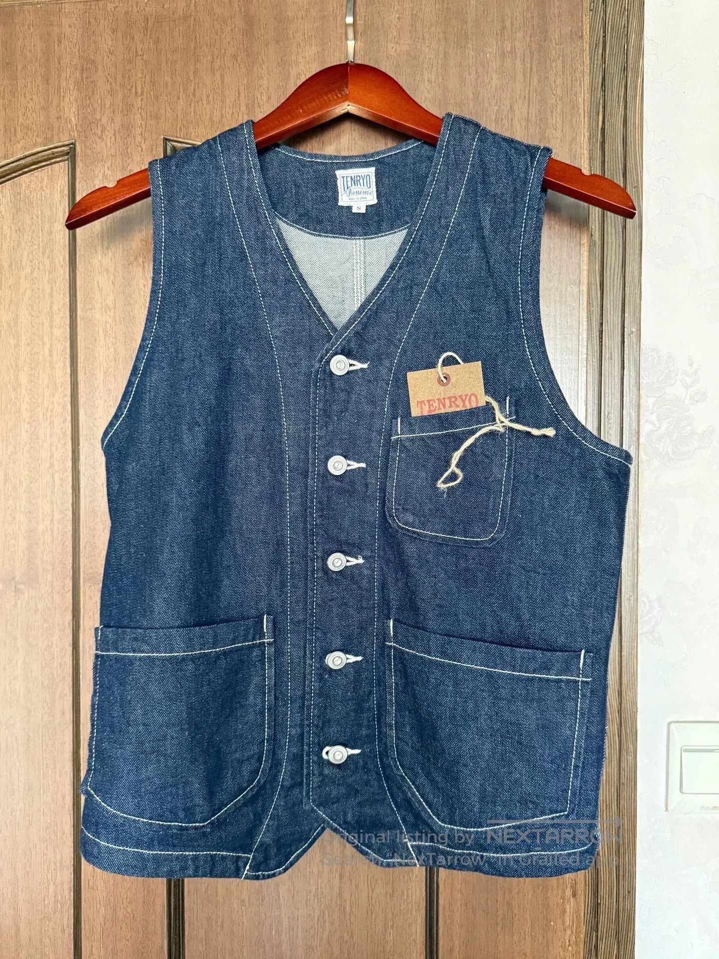 Japanese Brand TENRYO 13oz Denim Japanese Vintage Vest. Size US S / EU 44-46 / 1 - 6 Thumbnail