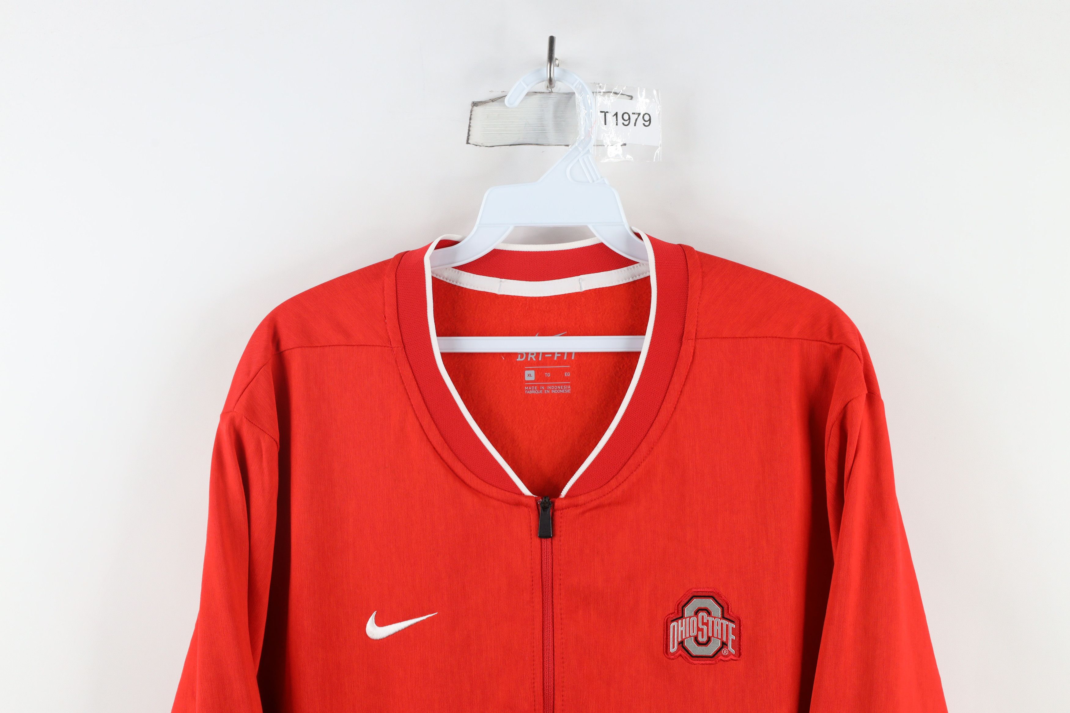 Nike × Vintage Nike Ohio State University Half Zip Pullover Sweater Red Size US XL / EU 56 / 4 - 2 Thumbnail