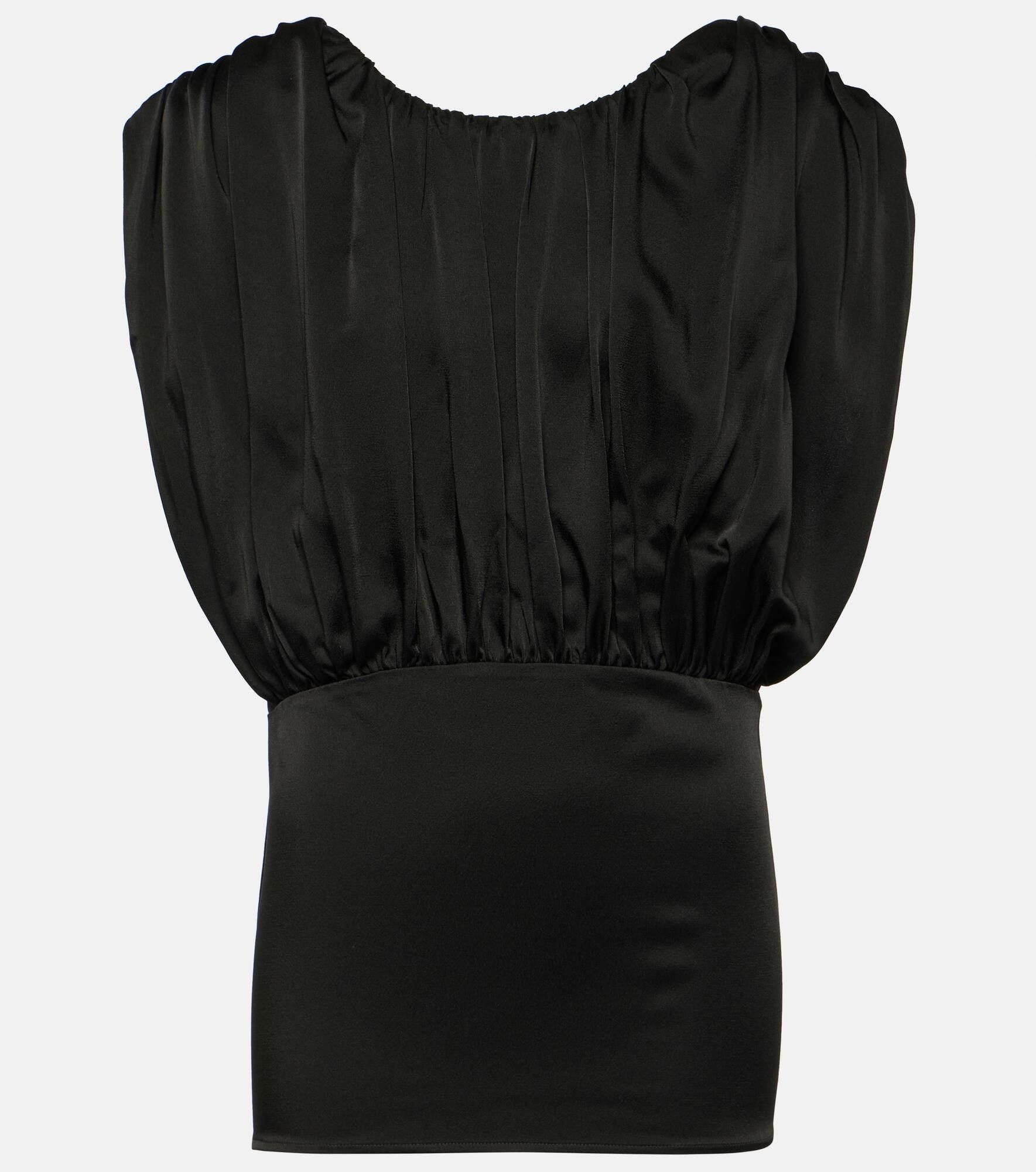 Jil Sander o1mt1gz0725 Satin Top in Black Size S / US 4 / IT 40 - 1 Thumbnail