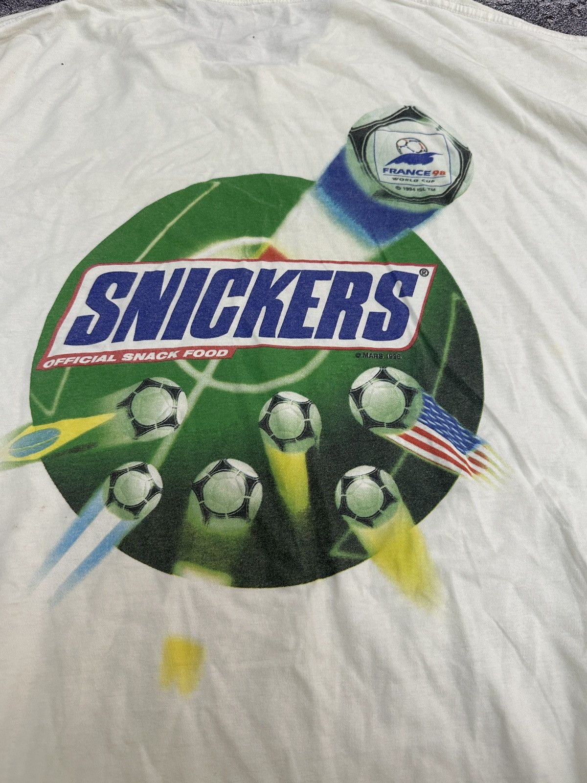 Vintage Vintage Frace 1998 Football World Cup Snickers Very Rare Size US XXL / EU 58 / 5 - 2 Thumbnail