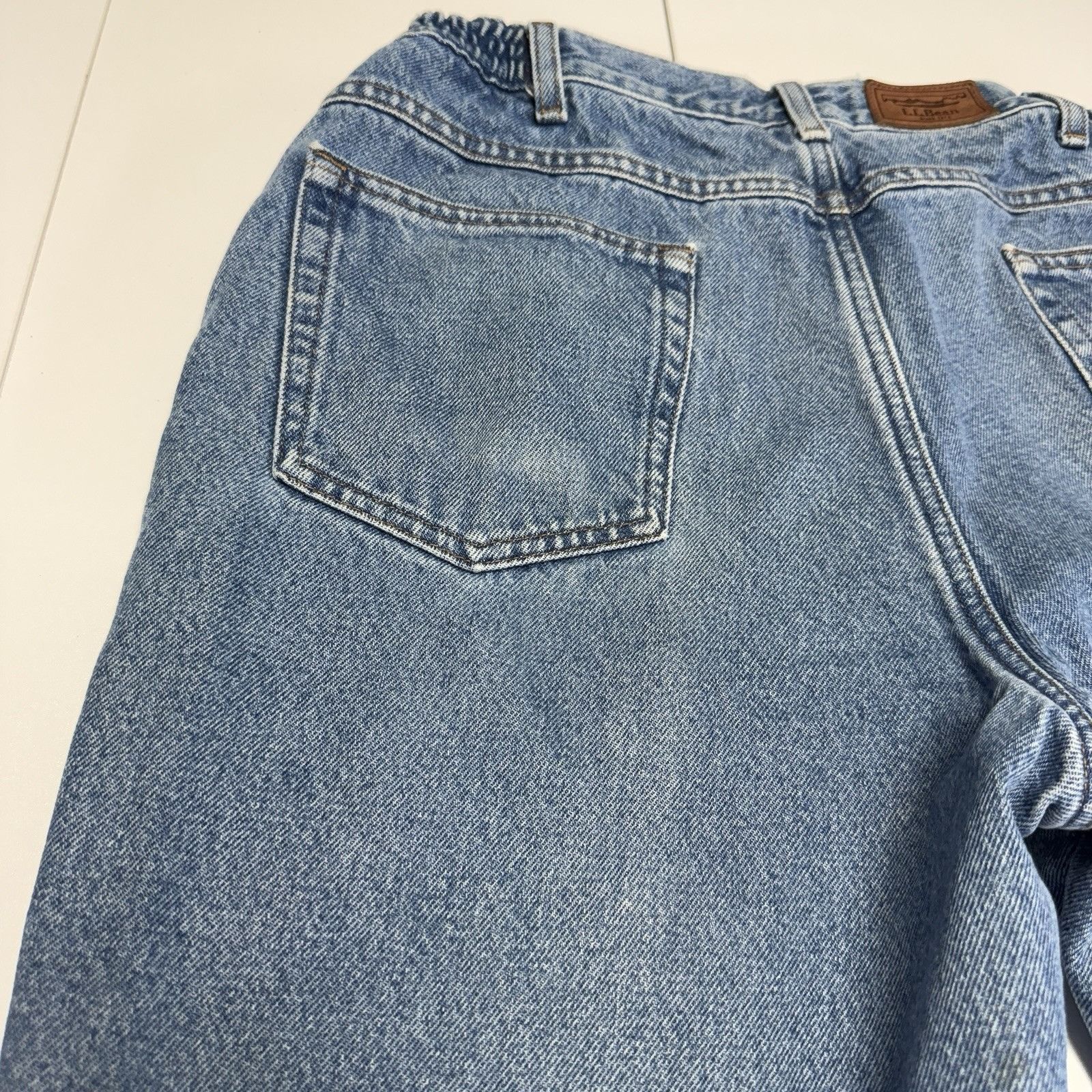 L.L. Bean LL Bean Flannel Lined Jeans Mens Size 35 (31x25) Blue Comfor Size US 35 - 7 Thumbnail