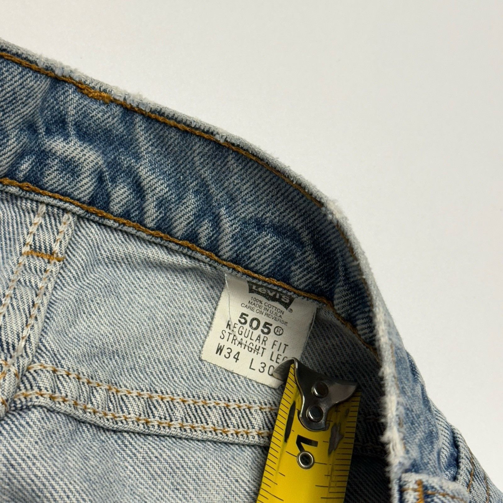 Levi's Vintage Levi's 505 Orange Tab Jeans Mens 34 (32x27) Blue Size US 34 / EU 50 - 12 Thumbnail