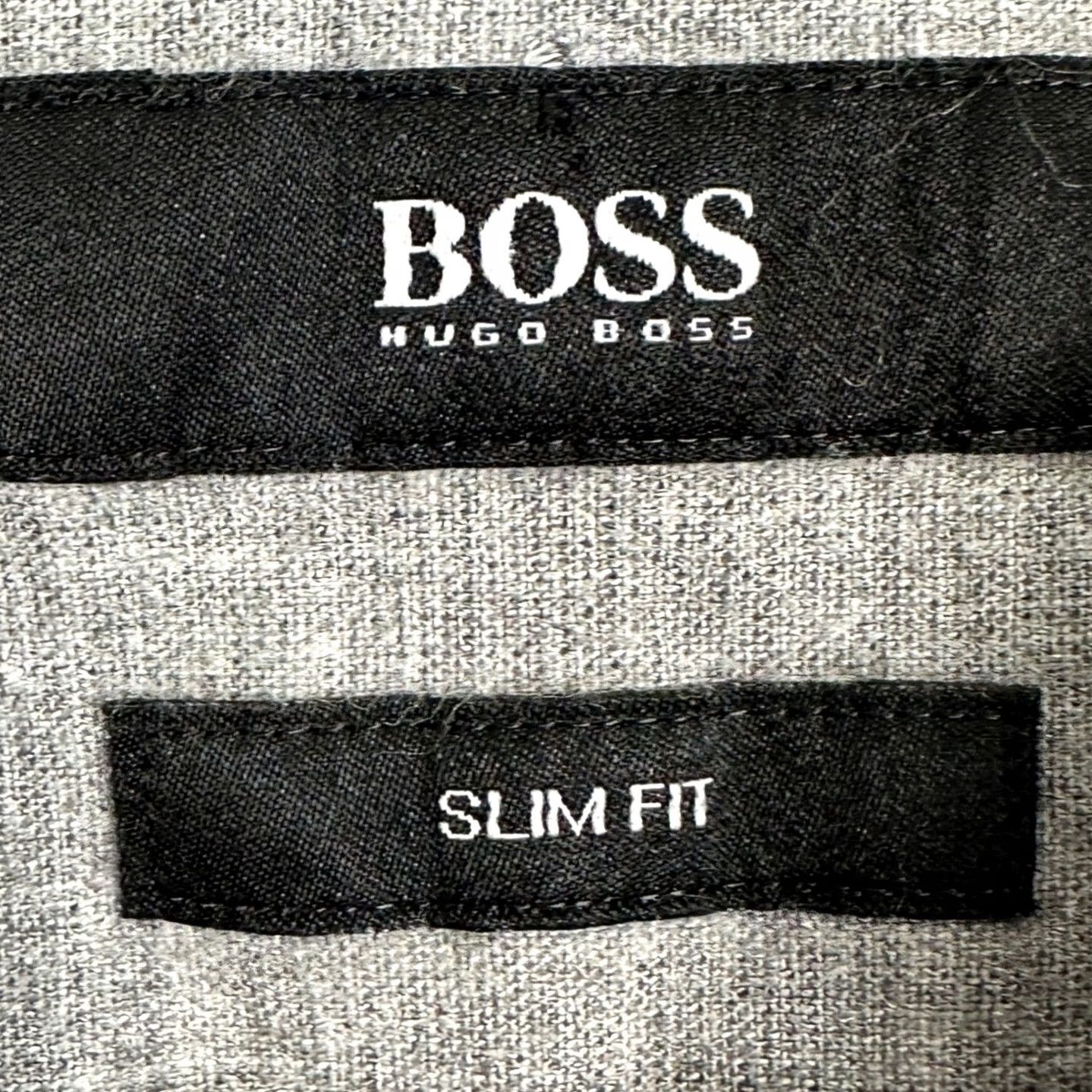 Hugo Boss HUGO BOSS Shirt Mens 2XL Grey White Slim Fit Button Up Plaid Casual Long Sleeve Size US XXL / EU 58 / 5 - 4 Thumbnail