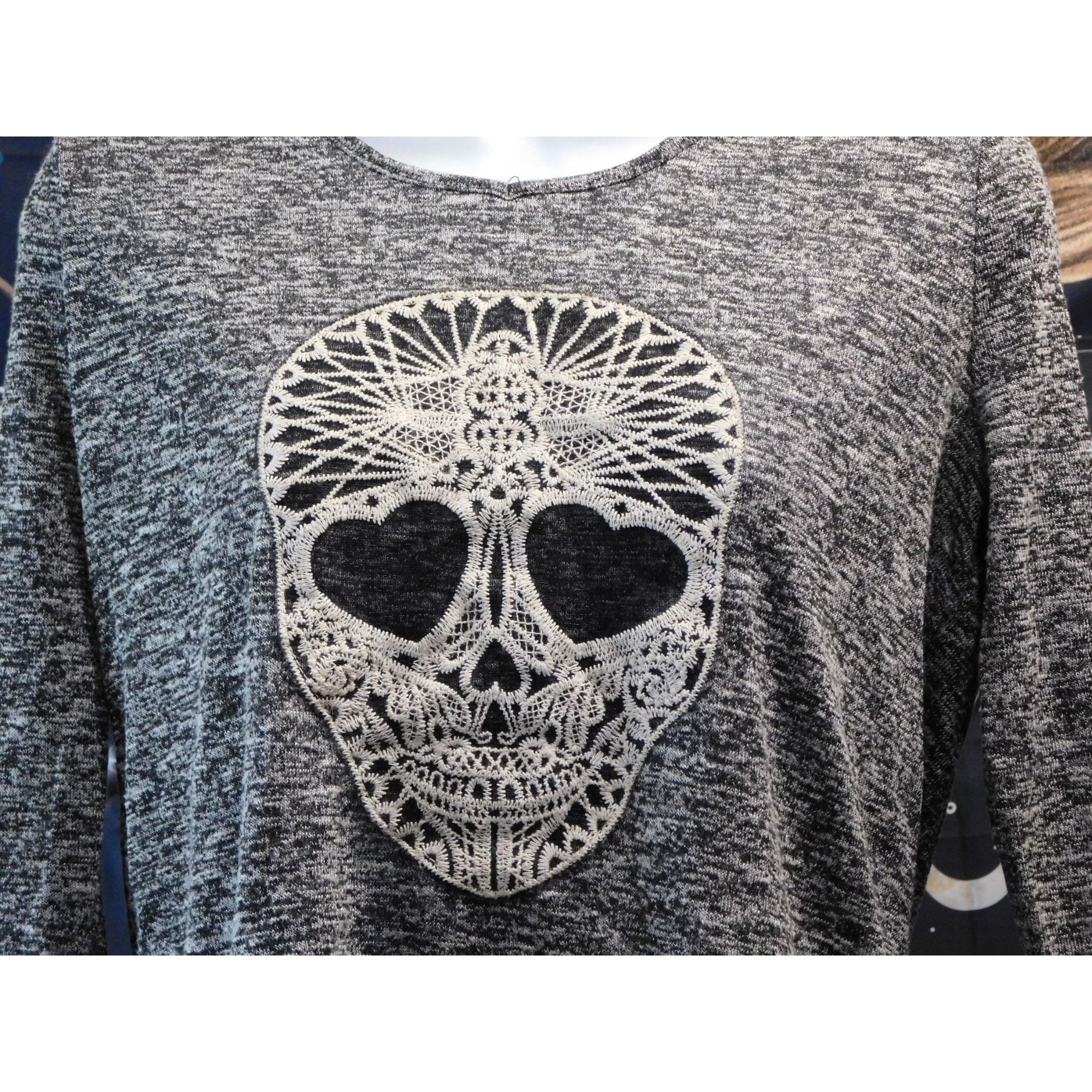Aeropostale Aeropostale Y2K Gothic Skull Long Sleeve Shirt Size M / US 6-8 / IT 42-44 - 3 Thumbnail