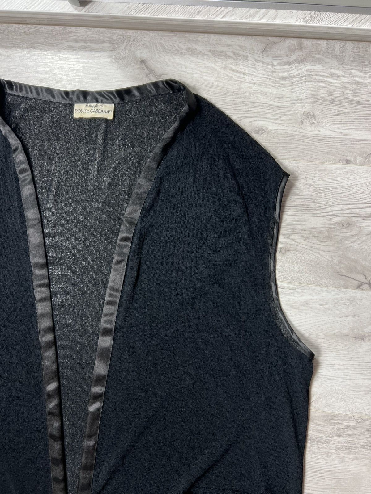 Dolce & Gabbana Le Maglite Di Dolce & Gabbana Open Front Sleeveless Cardigan Size L / US 10 / IT 46 - 4 Thumbnail