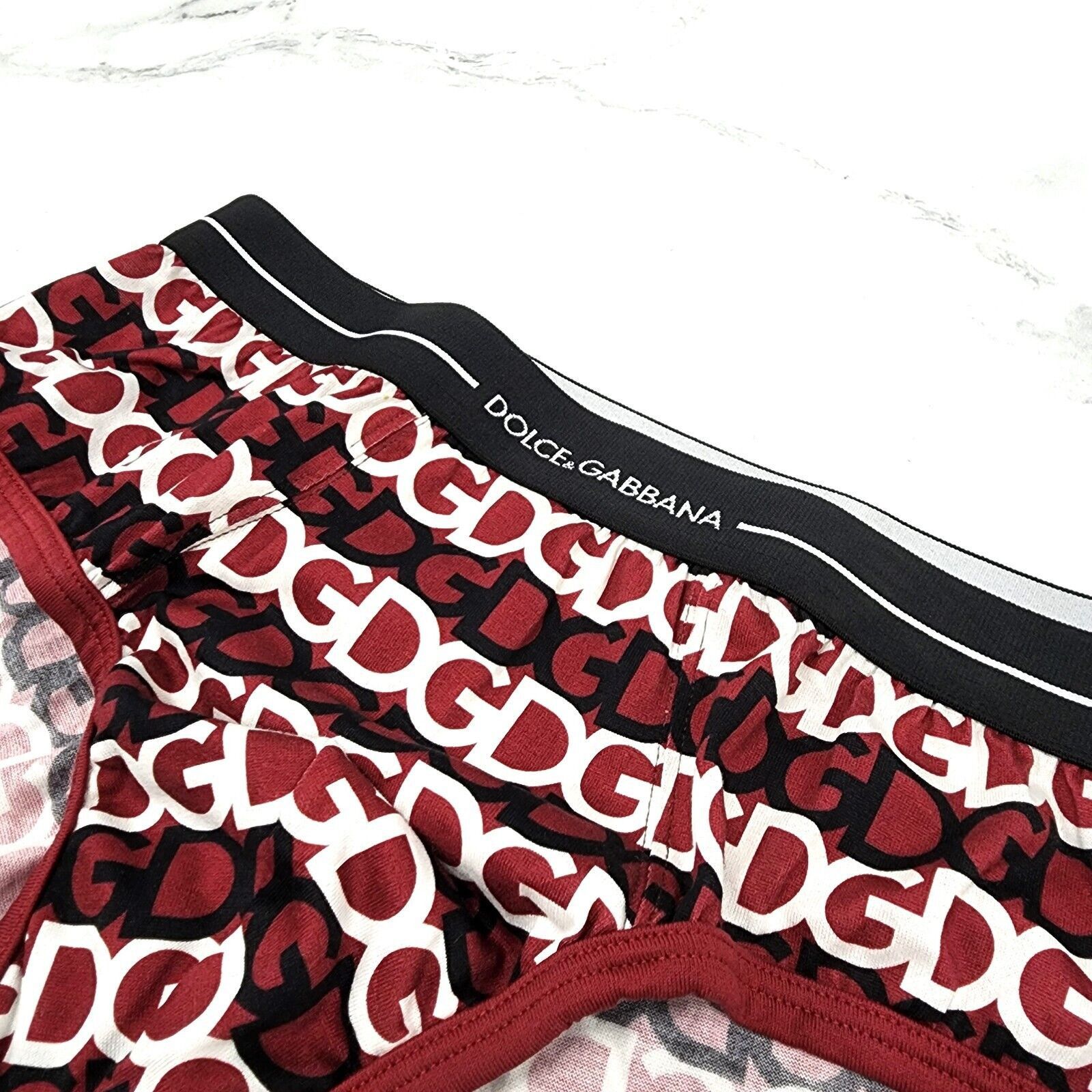 Dolce & Gabbana Dolce & Gabbana Multicolor Dg Logo Print Briefs Red US XS Size 32 - 1 Thumbnail