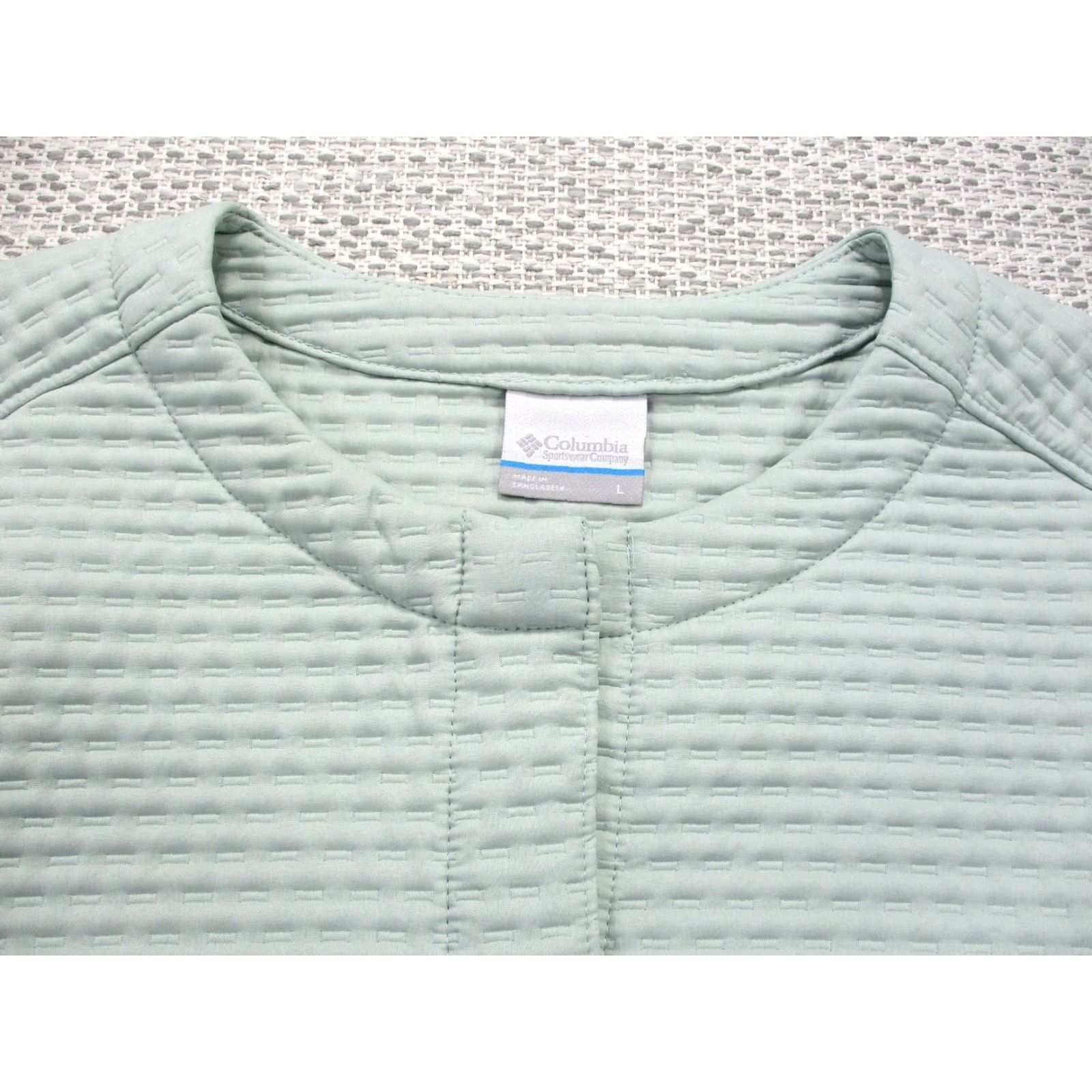 Doublet Columbia Jacket Womens Large Light Green Double Sleeve Textured Snap Up Size L / US 10 / IT 46 - 6 Thumbnail