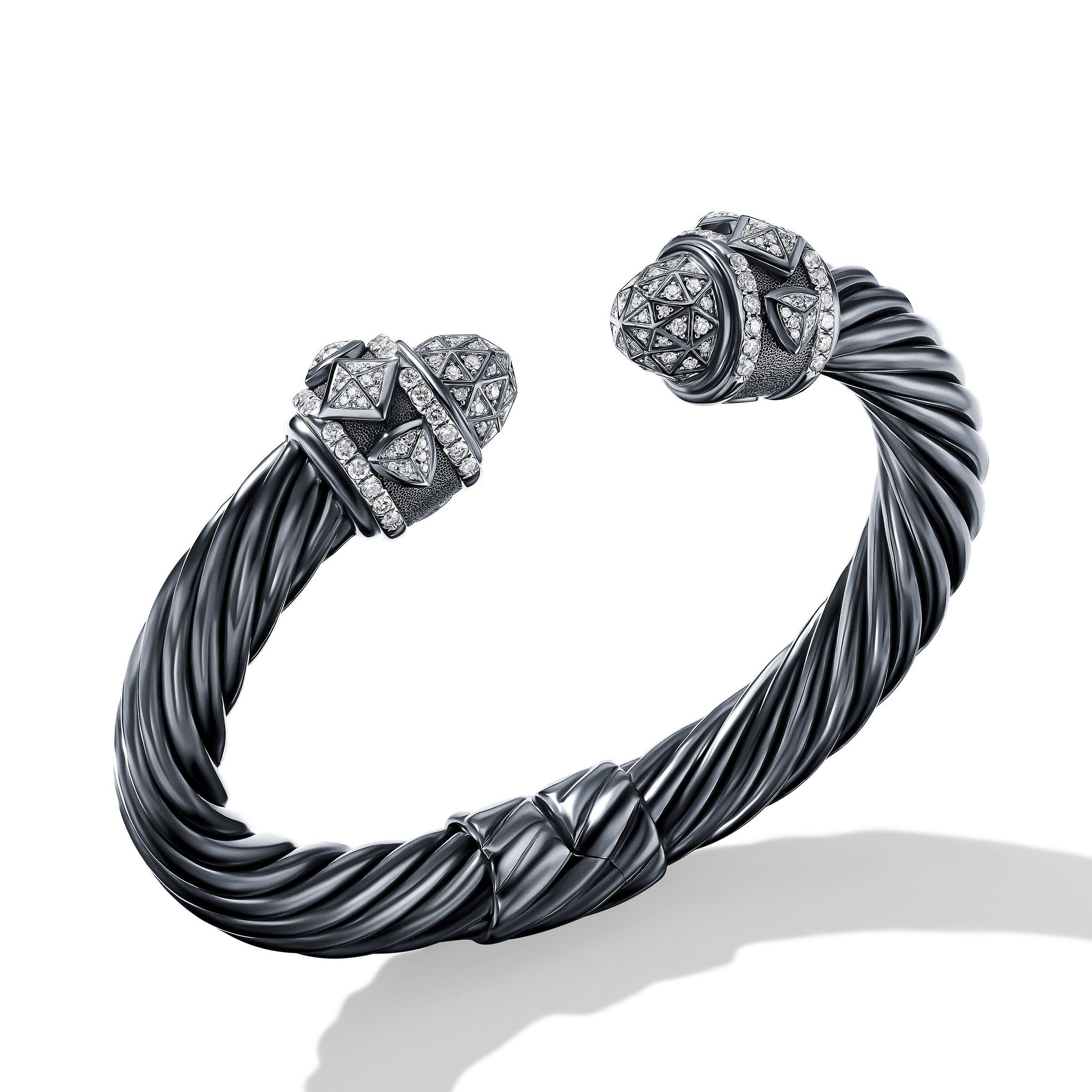 David Yurman o1w1db10325 Bracelet in Blackened Silver with Diamonds & 9mm Size ONE SIZE - 2 Thumbnail