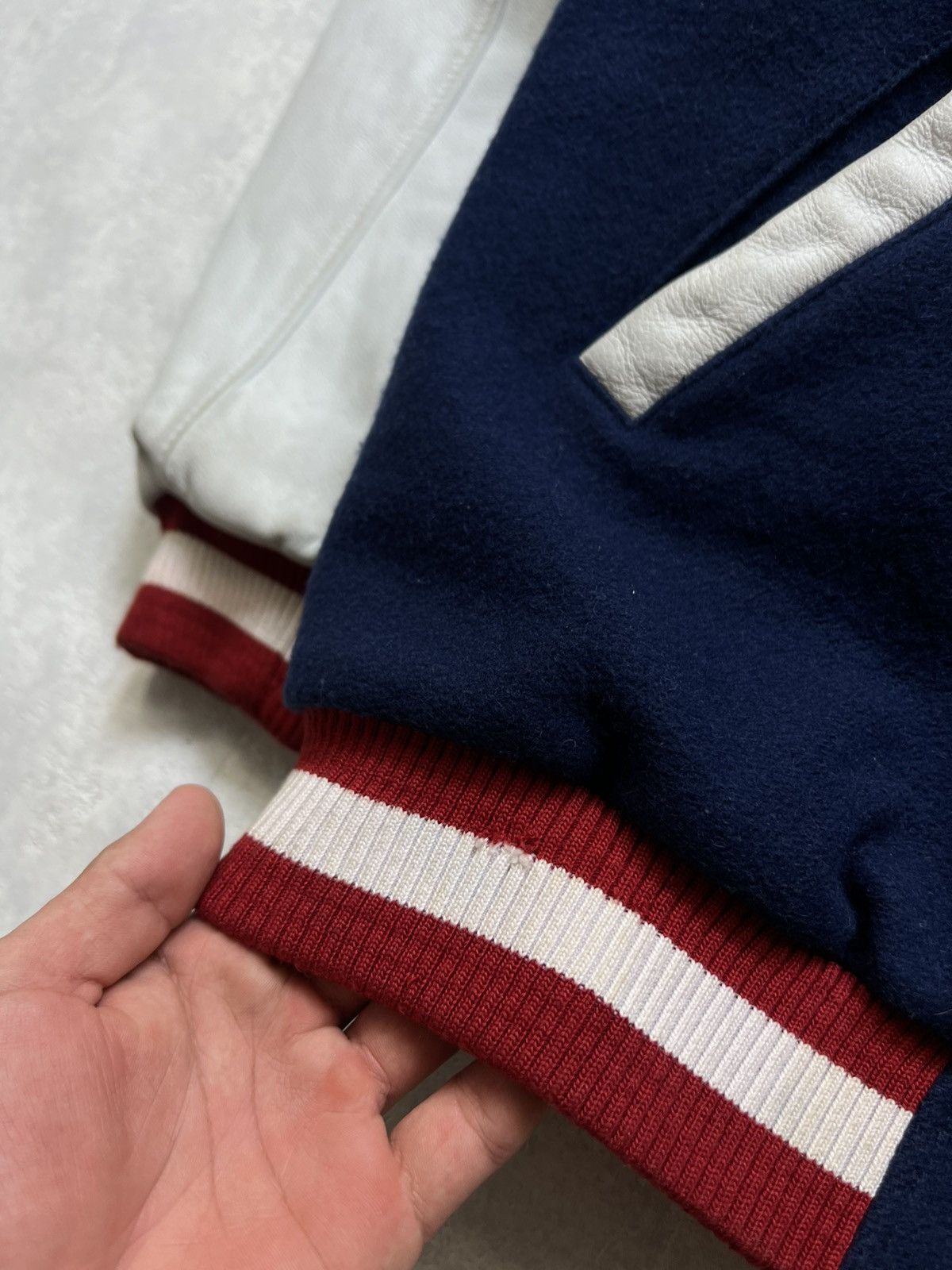 Nike 00's NIKE SOX EXTREMLY RARE VARSITY HEAVE BOMBER JACKET Size US L / EU 52-54 / 3 - 7 Thumbnail