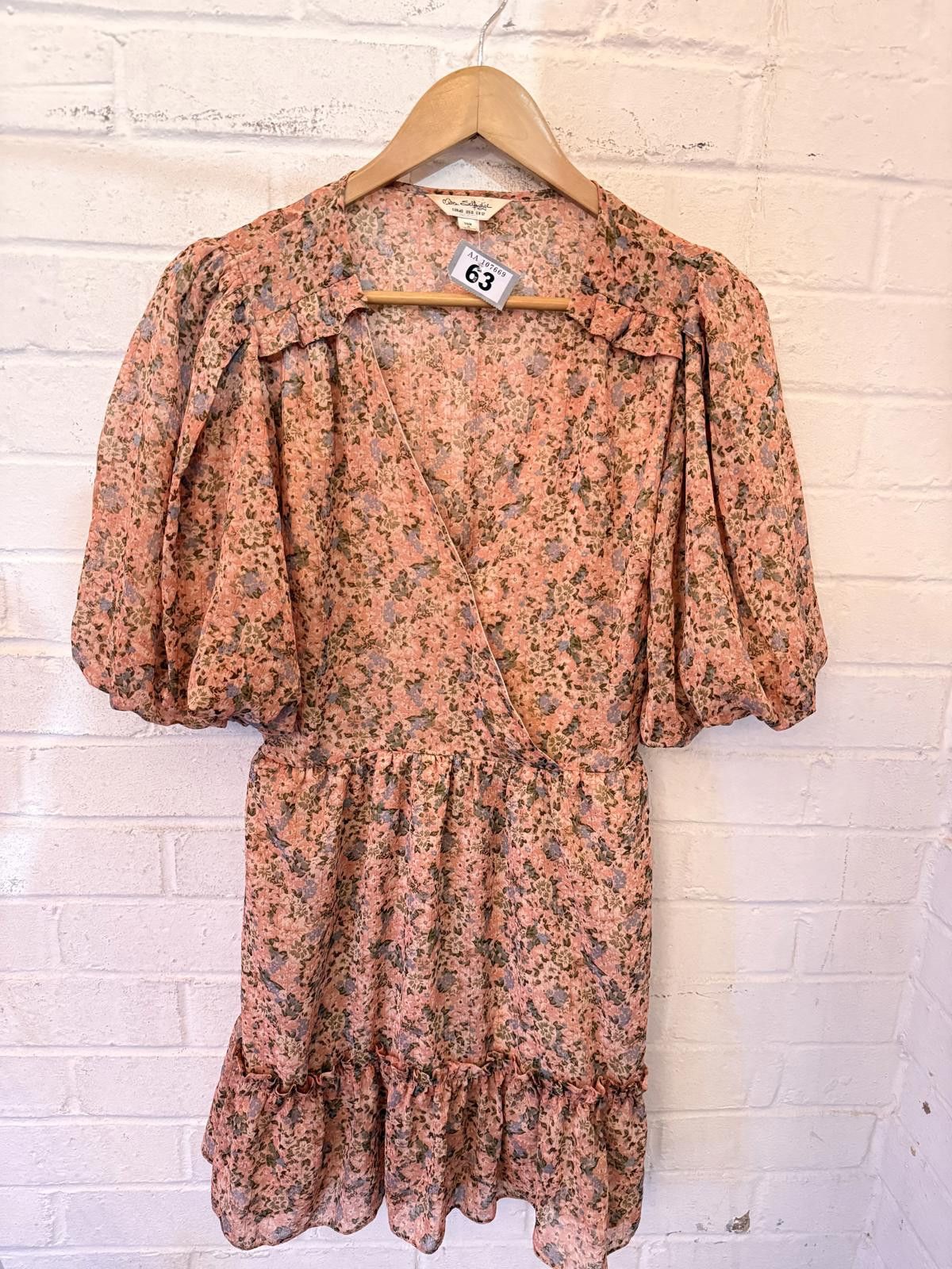 Unknown London Floral Print Mini Dress with Puff Sleeves Size M / US 6-8 / IT 42-44 - 1 Thumbnail