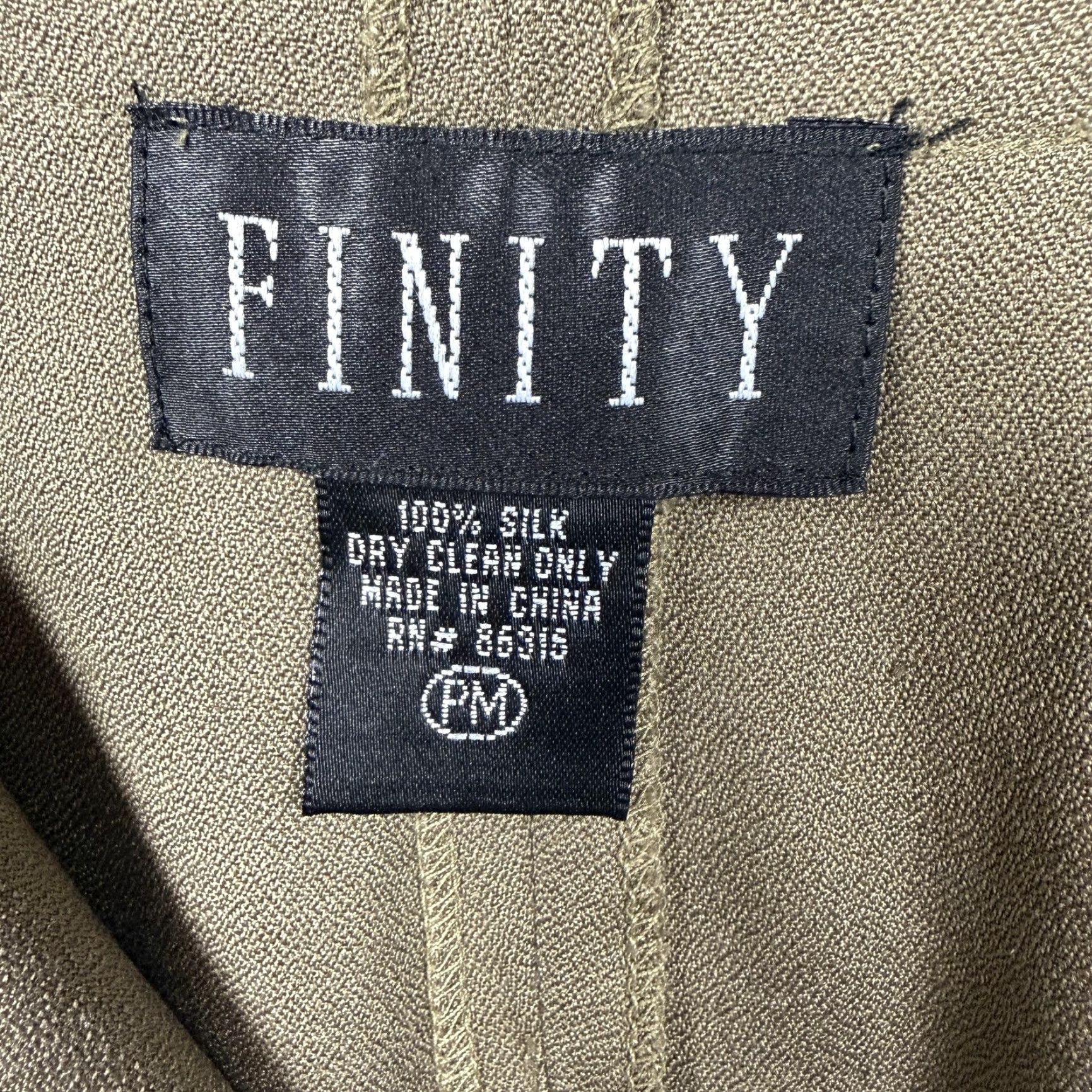 Vintage VINTAGE Finity Dress Pants Womens PM 30x23.5 Beige Silk Crepe Office Chic Size 32" / US 10 / IT 46 - 6 Thumbnail