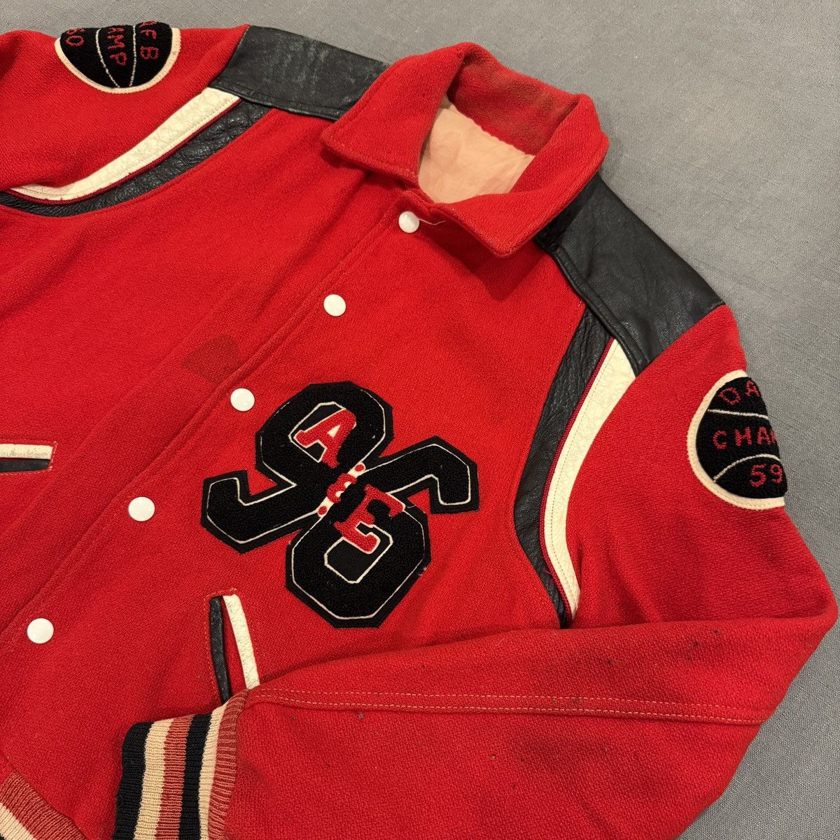 Other 1950s TEDDY LETTERMAN JACKET SLP HEDI Size US M / EU 48-50 / 2 - 3 Thumbnail