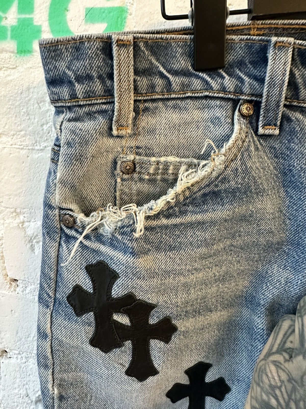 Chrome Hearts Chrome Hearts Levi cross patch shorts SICK Size US 34 / EU 50 - 3 Thumbnail