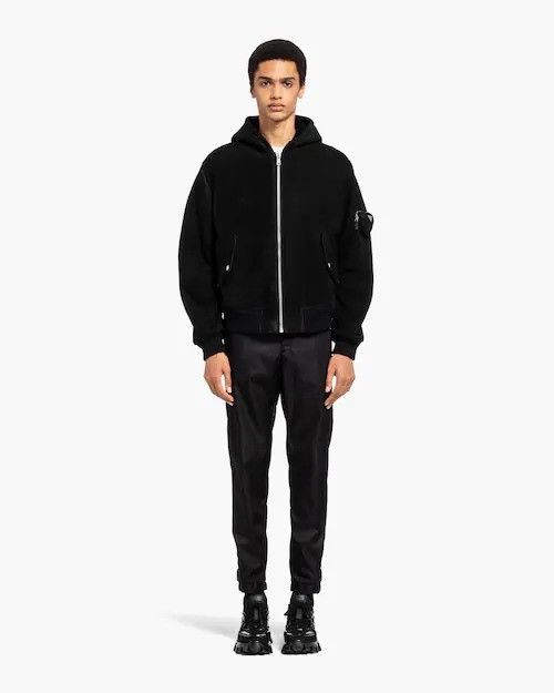 Prada o1mt1gz0724 Shearling Bomber Jacket in Black Size US S / EU 44-46 / 1 - 2 Thumbnail